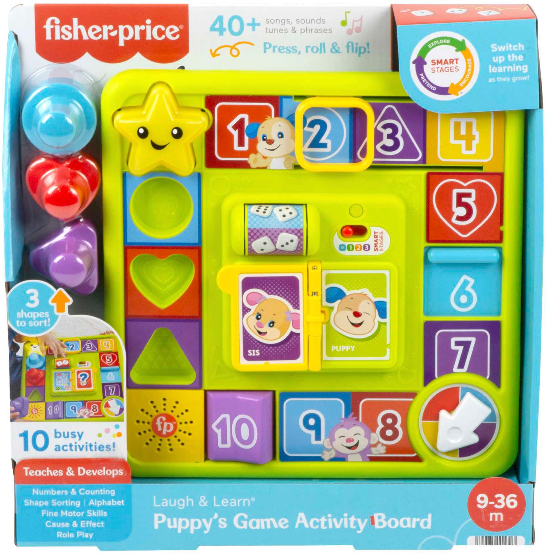 Fisher-Price® Lernspielzeug »Lernspaß Hündchens Aktivitätenspielbrett«, mit Licht und Musik