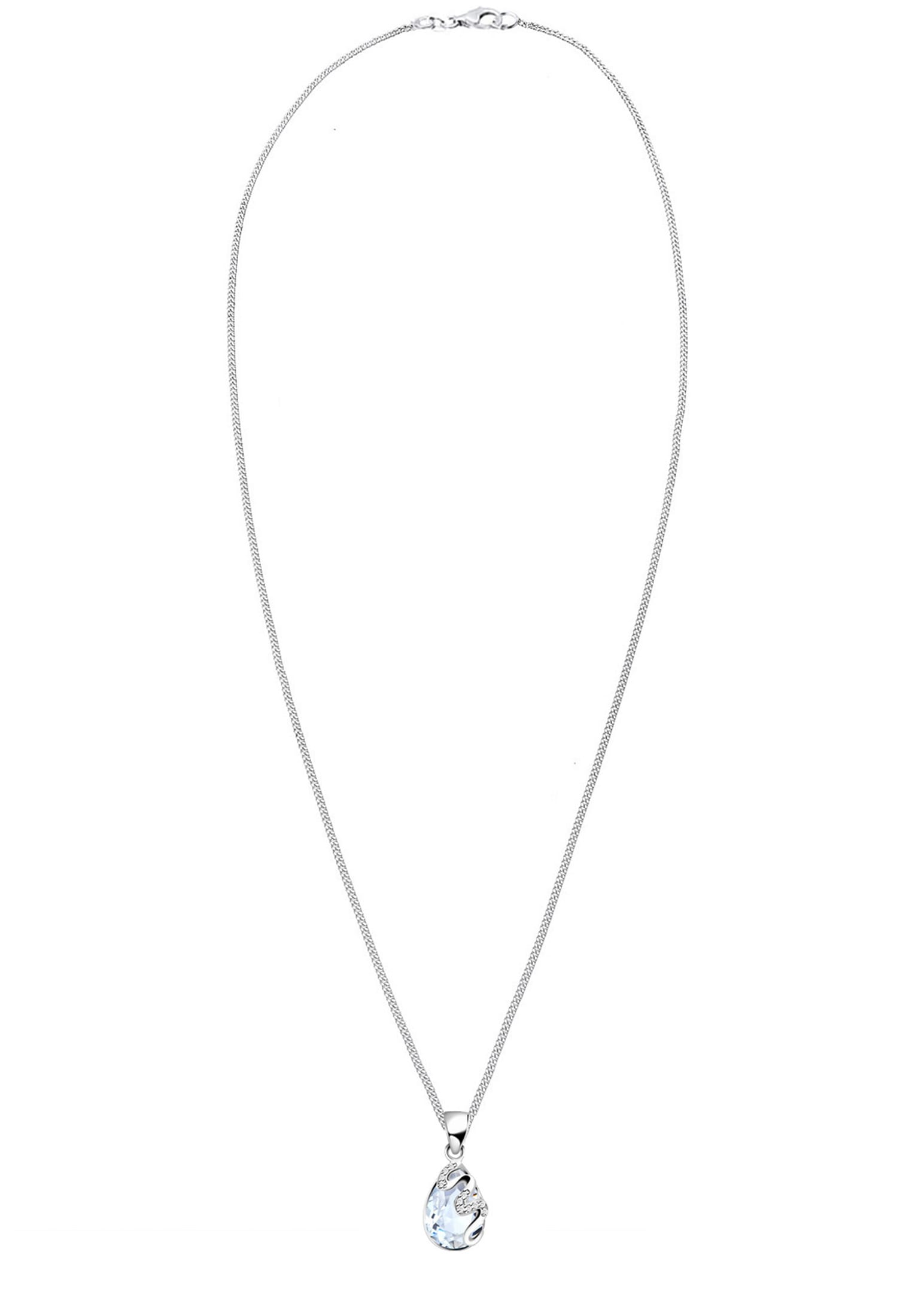 Elli Silberkette »Halskette Tropfen Zirkonia Kristalle 925 Silber«