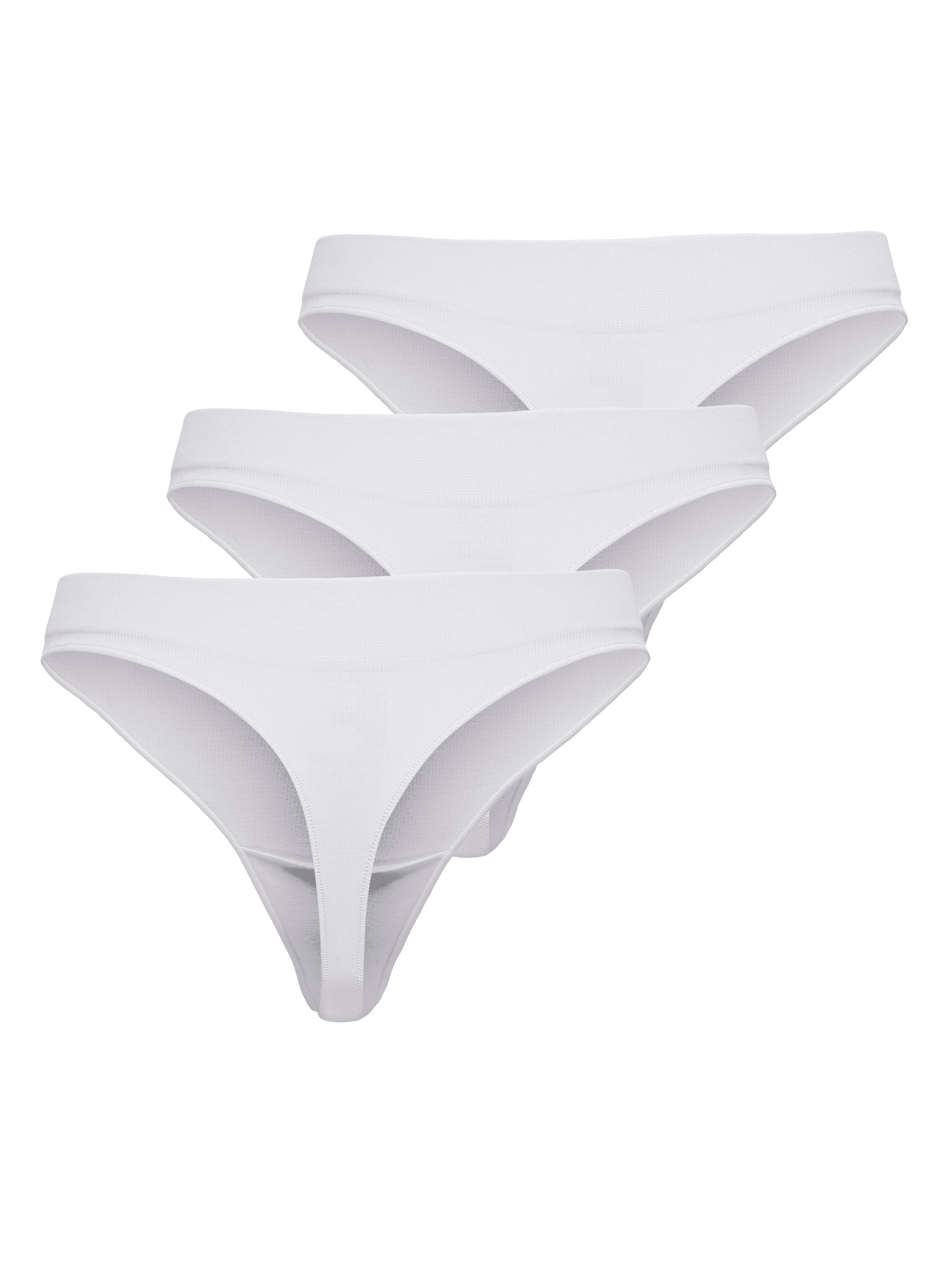 ONLY T-String »ONLVICKY RIB S-LESS THONG 3-PK NOOS«, (Packung, 3 St.)