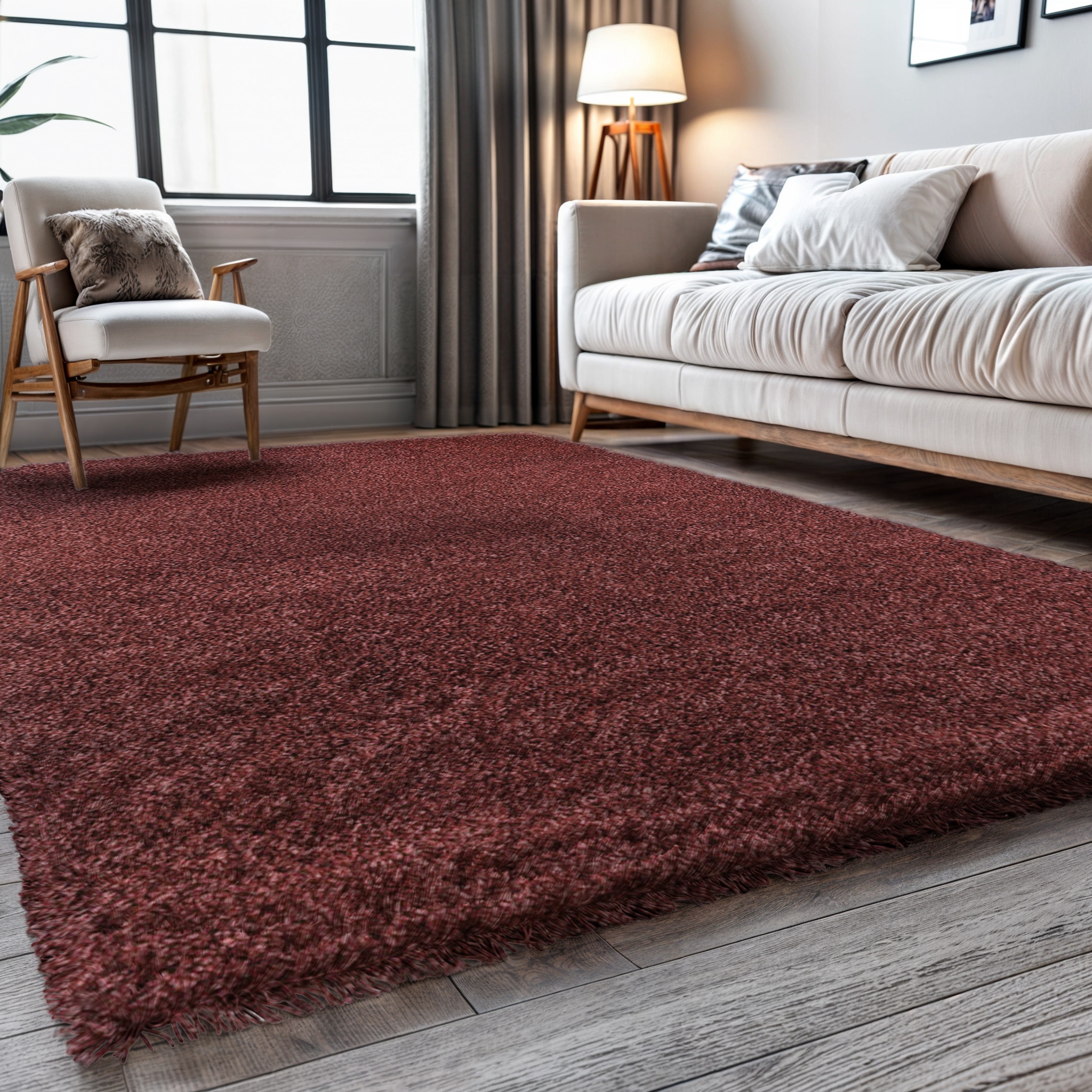 my home Hochflor-Teppich »Banji«, rechteckig, 37 mm Höhe, Uni Farben, weich und flauschig, auch als Läufer & in rund erhältlich