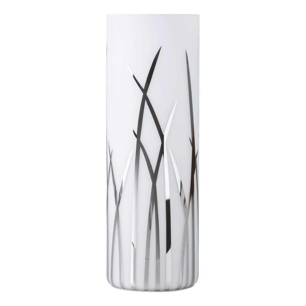 EGLO Tischleuchte »RIVATO Tischlampe, Nachttischlampe, Glas mit Dekor, weiß, chrom, E27« E27 Gräser-Dekor, elegant, modern, Wohnzimmer, Schlafzimmer, 26x9cm