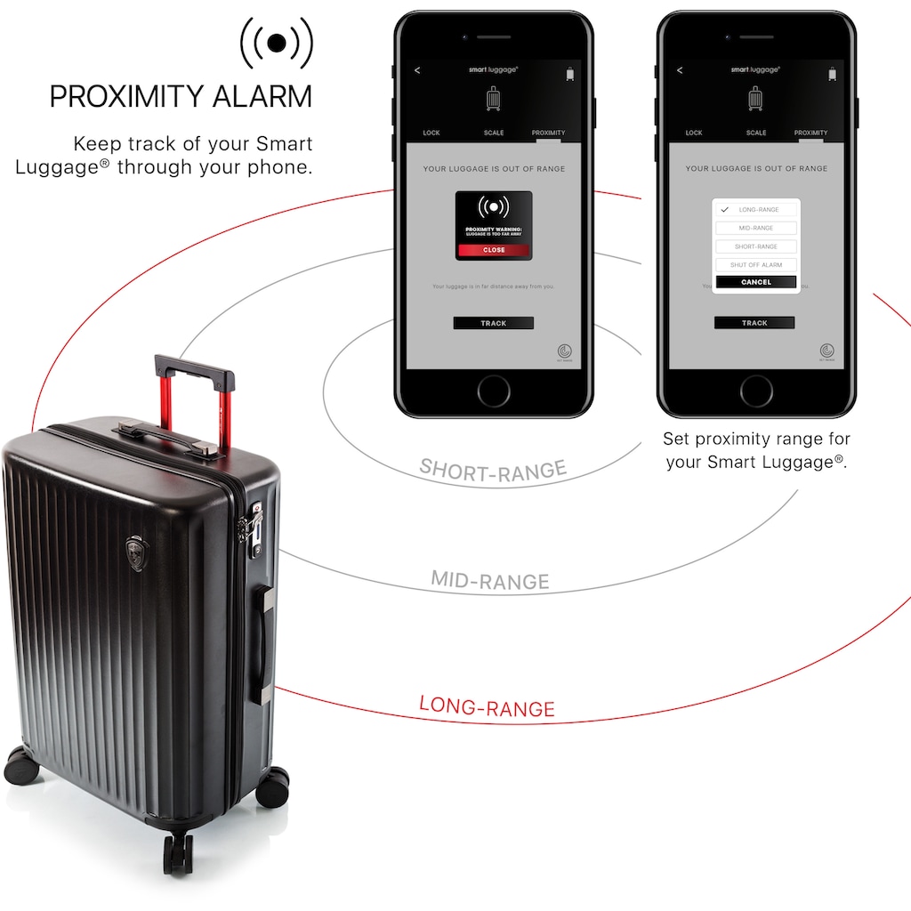 Heys Hartschalen-Trolley »Smart Luggage®, 76 cm«, 4 Rollen