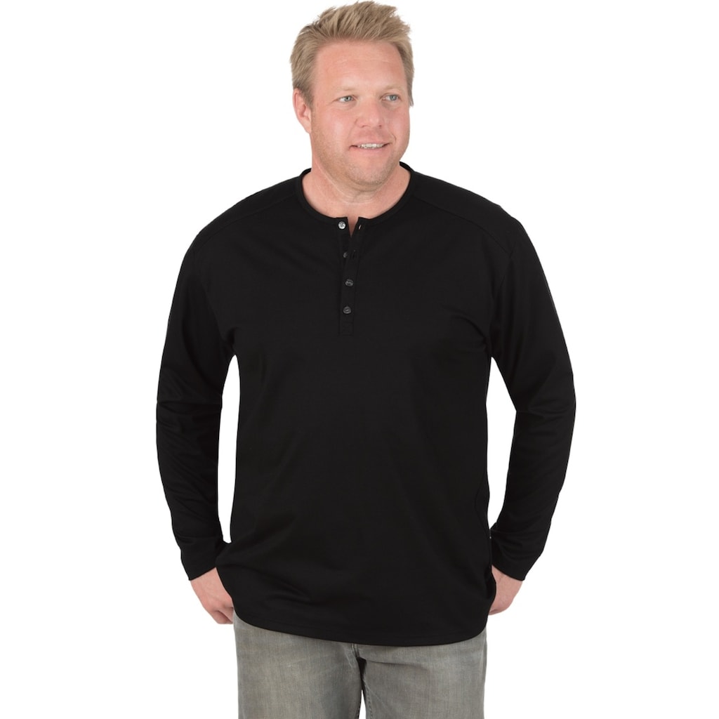 Trigema Longsleeve »TRIGEMA Langarmshirt mit Knopfleiste«, (1 tlg.)