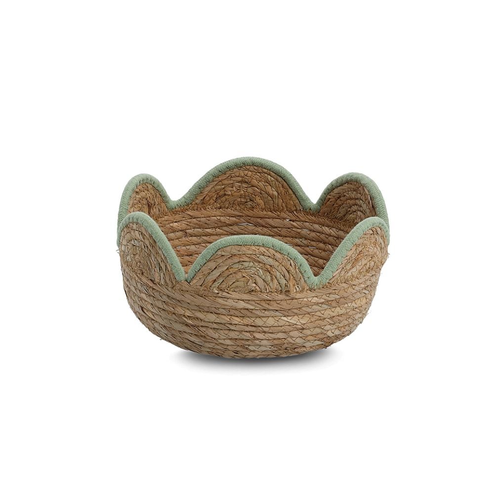 Zeller Present Aufbewahrungskorb »Aufbewahrungskorb, mint« 2er Set, ca. Ø24x13 cm, Binsengras