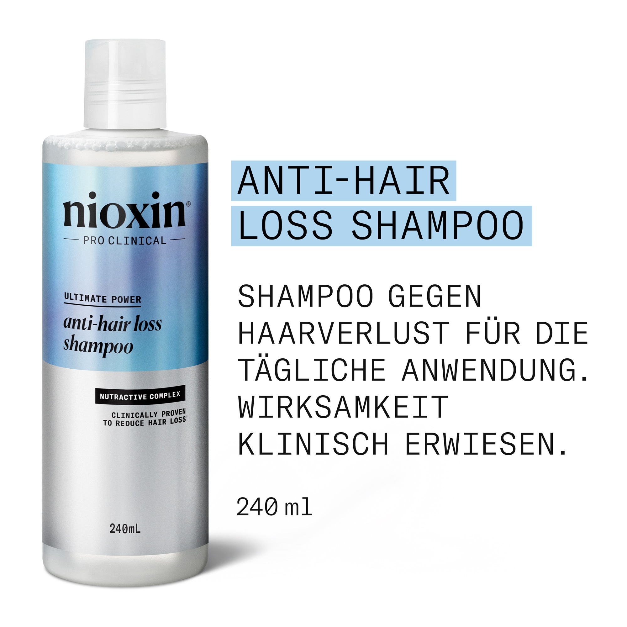 Nioxin Kopfhaut-Pflegeshampoo »Anti-Hairloss Shampoo« nährend, pflegend, gegen Haarverlust