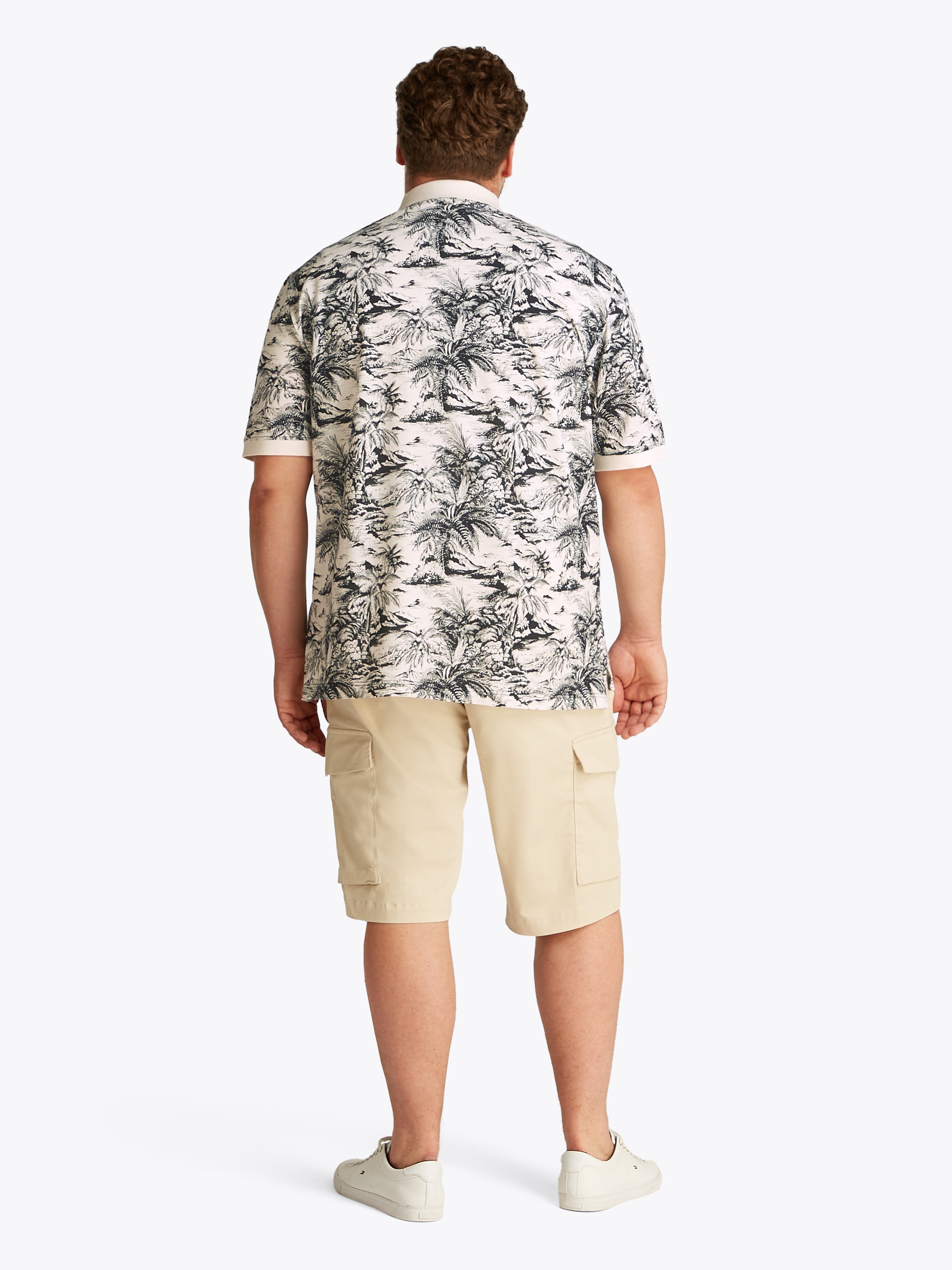 Tommy Hilfiger Big & Tall Poloshirt »BT-AOP LINEN REG POLO-B«, Große Größen