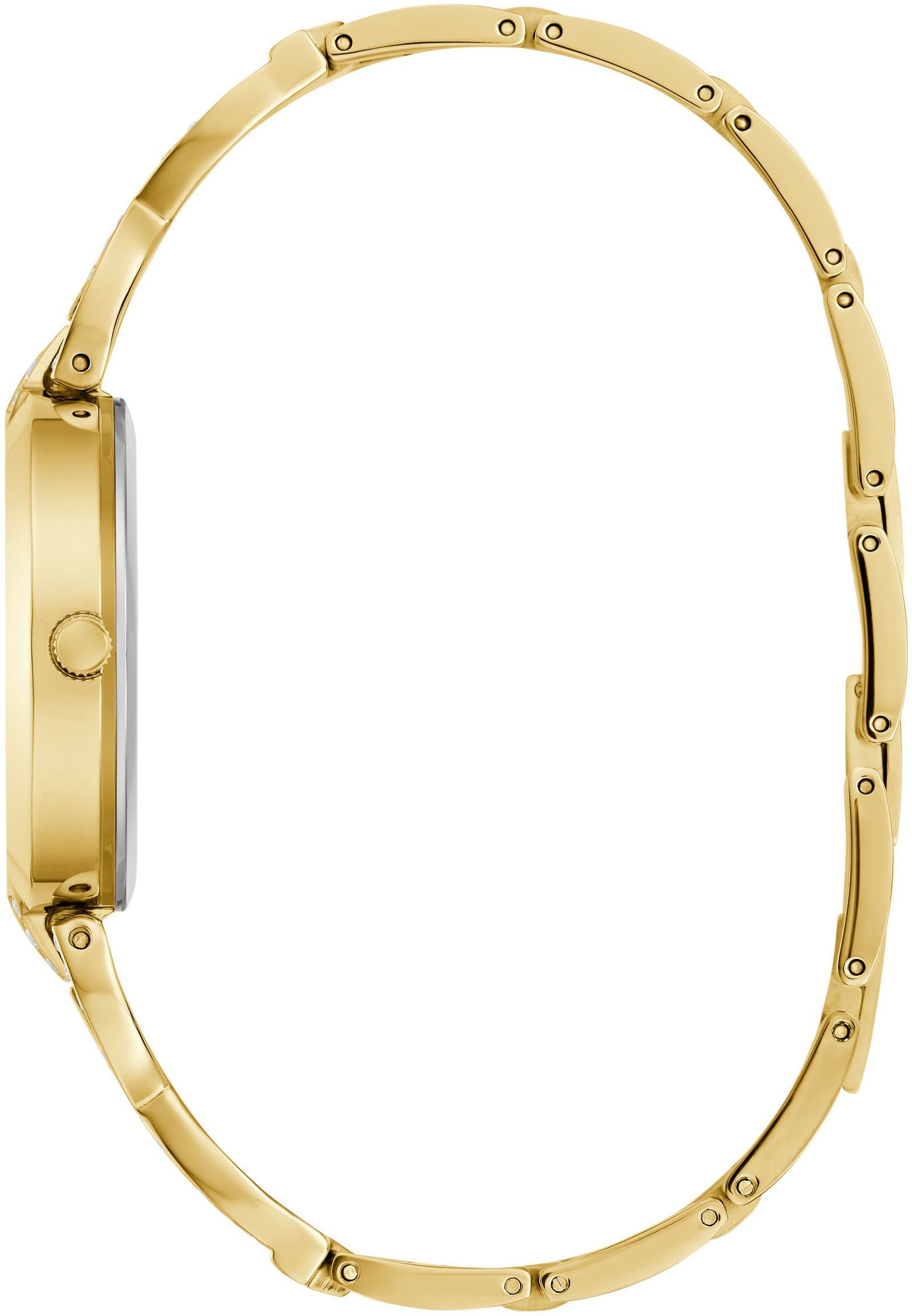 Guess Quarzuhr »CORAL« Armbanduhr, Damenuhr, Edelstahlarmband