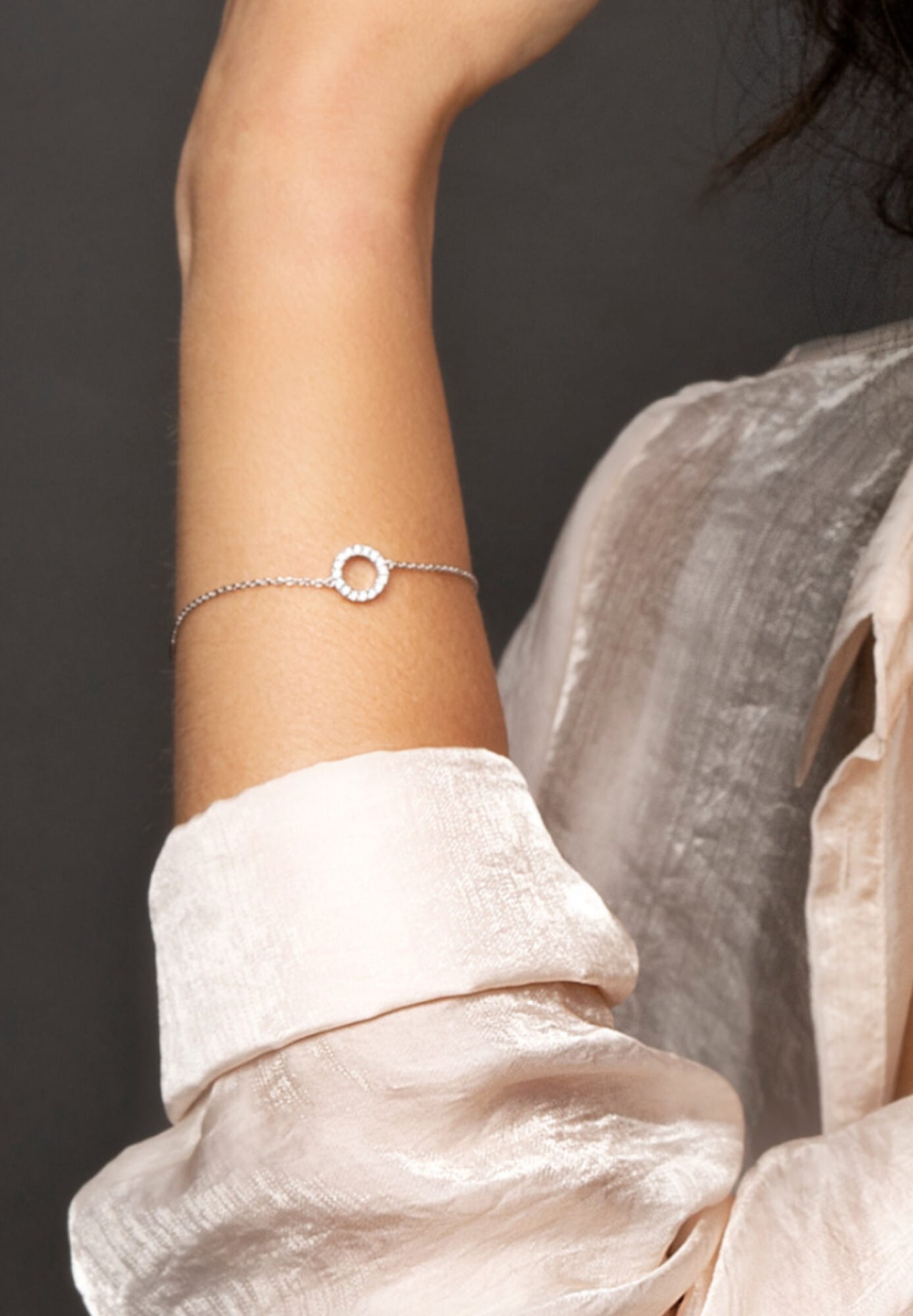 ONE ELEMENT Silberarmband »Zirkonia Kreis Armband aus 925 Silber  18 cm«