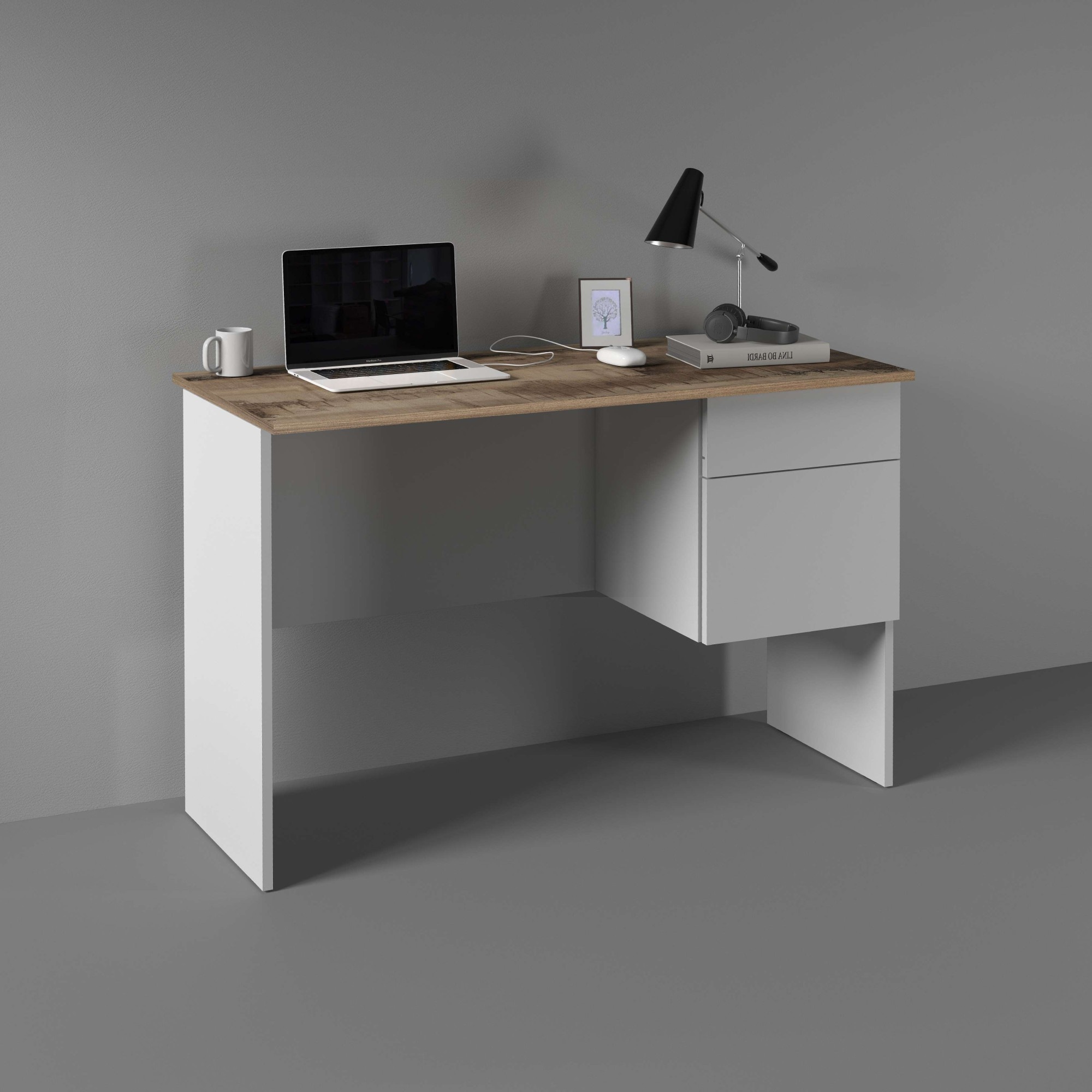 INOSIGN Schreibtisch »Sunrise, kleiner Computertisch, Bürotisch«, mit 1 Tür & 1 Schublade, Tischplatte Breite 110 cm, Made in Italy
