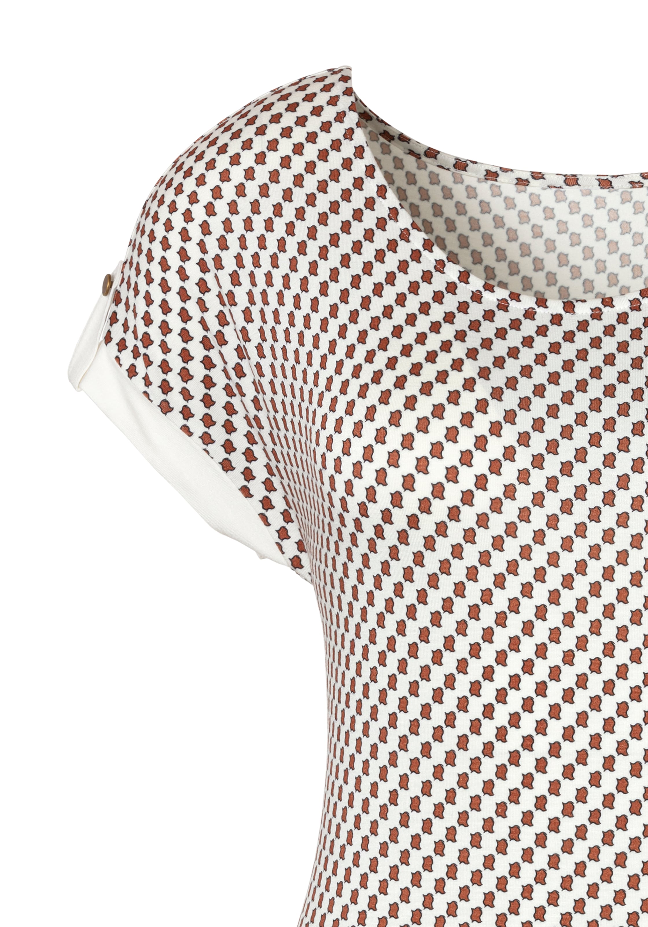 Vivance Kurzarmshirt »mit dekorativem Ärmelsaum«, aus weichem Viskose-Stretch