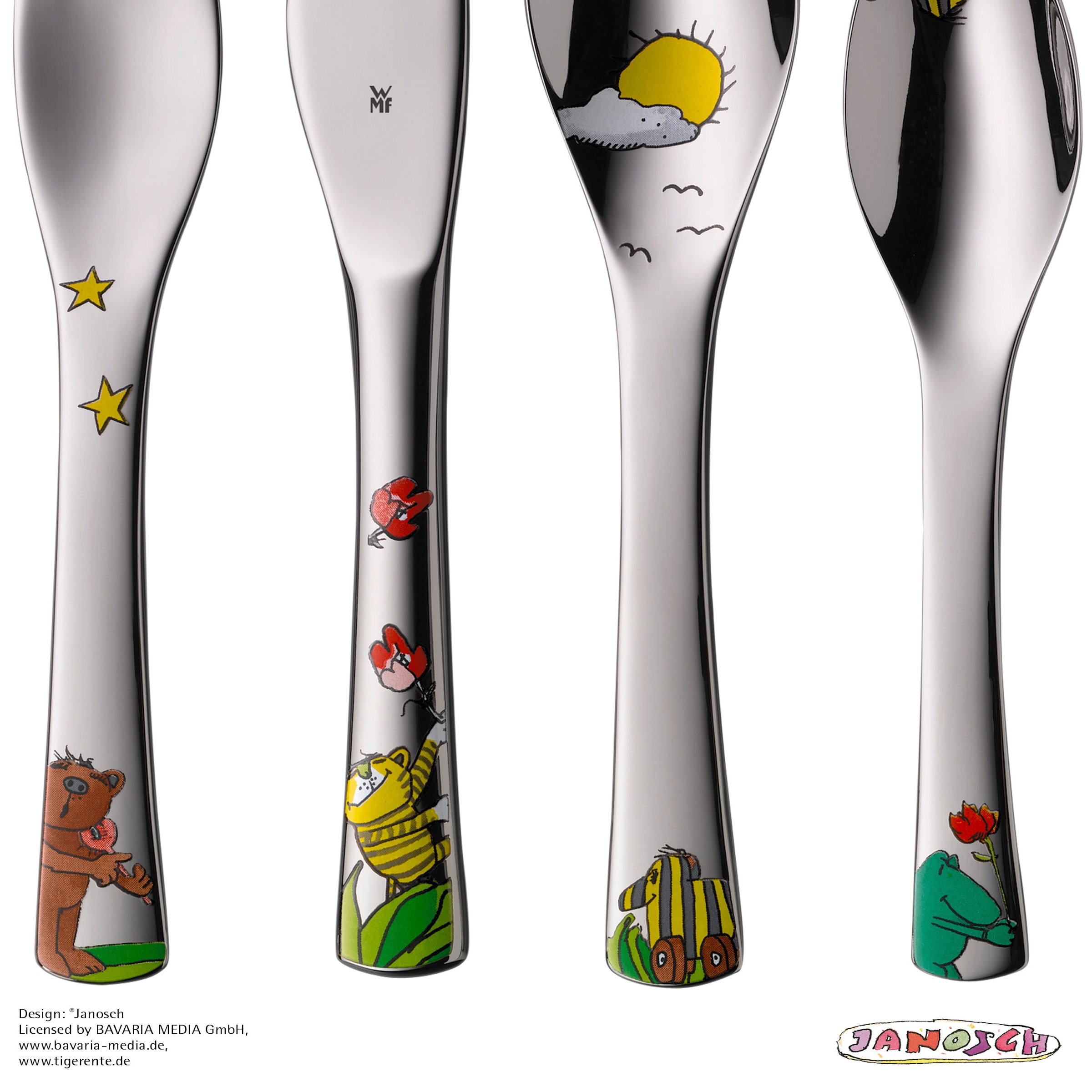 WMF Kinderbesteck »Janosch«, (Set, 4 tlg.), ab 3 Jahren, hygienisch, säurefest