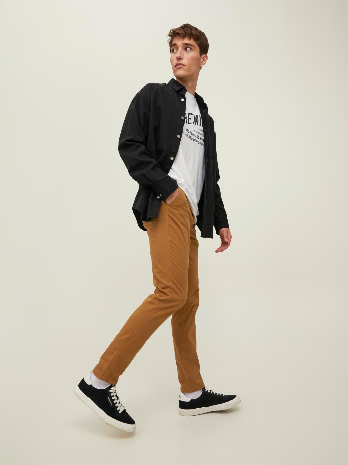 Jack & Jones Chinos »JPSTMARCO mit Stretchkomfort und schmalem Bein«, mit Reißverschluss