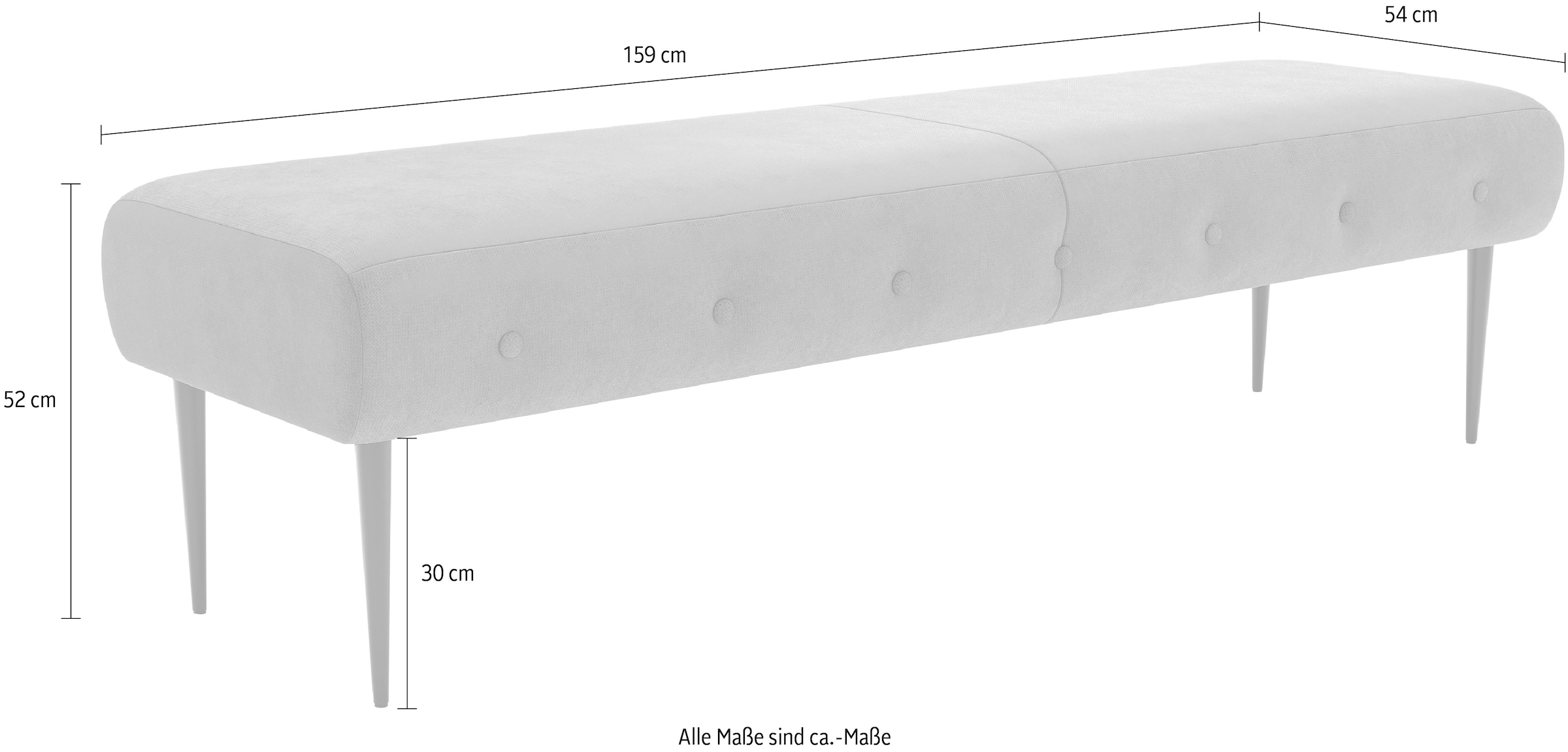Home affaire 3-Sitzer »Amber« mit Knopfheftung,in verschieden Stoffarten