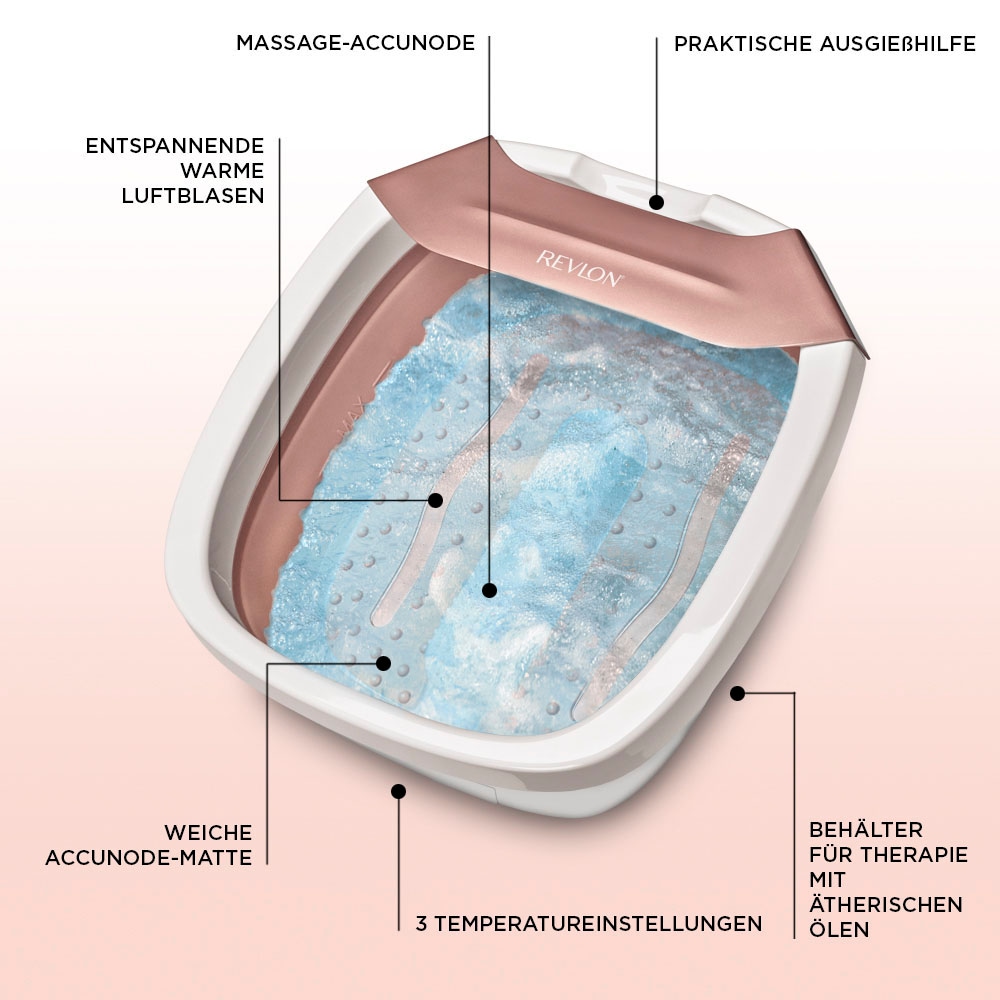 Revlon Fußbad »RVFB7034E«, Ultimatives Premium-Fußbad, faltbar und kompakt, einfach zu verstauen