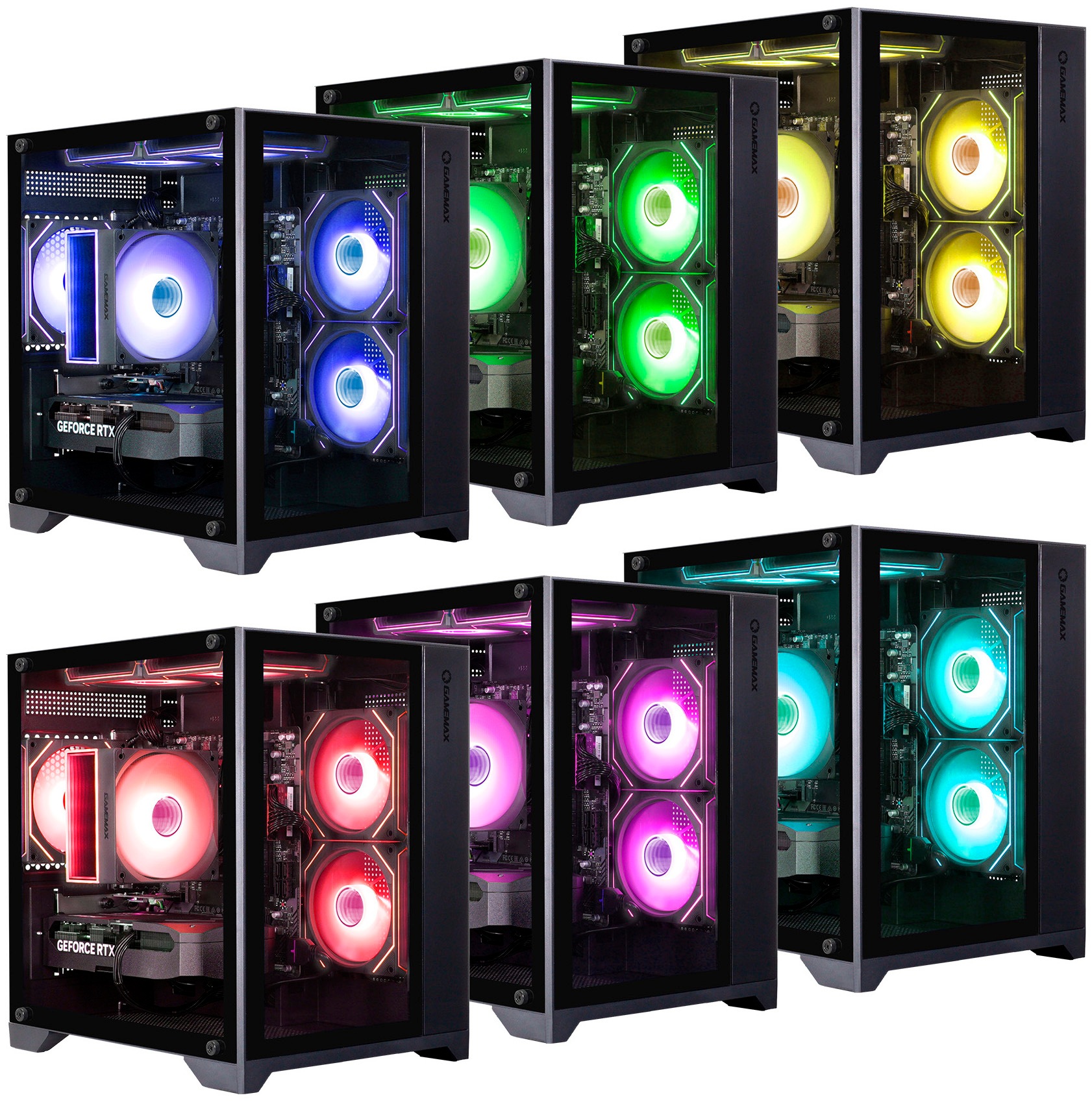 GAMEMAX Gaming-PC-Komplettsystem »MegaDeal Infinity Mini BK 2834 Ryzen 5 7500F 16GB 1TB SSD RTX 5060Ti« 27 ″ AMD Ryzen 5 GeForce RTX™ 5060 Ti 16 GB RAM 1.000 GB SSD Windows 11, DDR5 RAM + MSI PRO MP272L LCD-Monitor, 68,6cm (27")