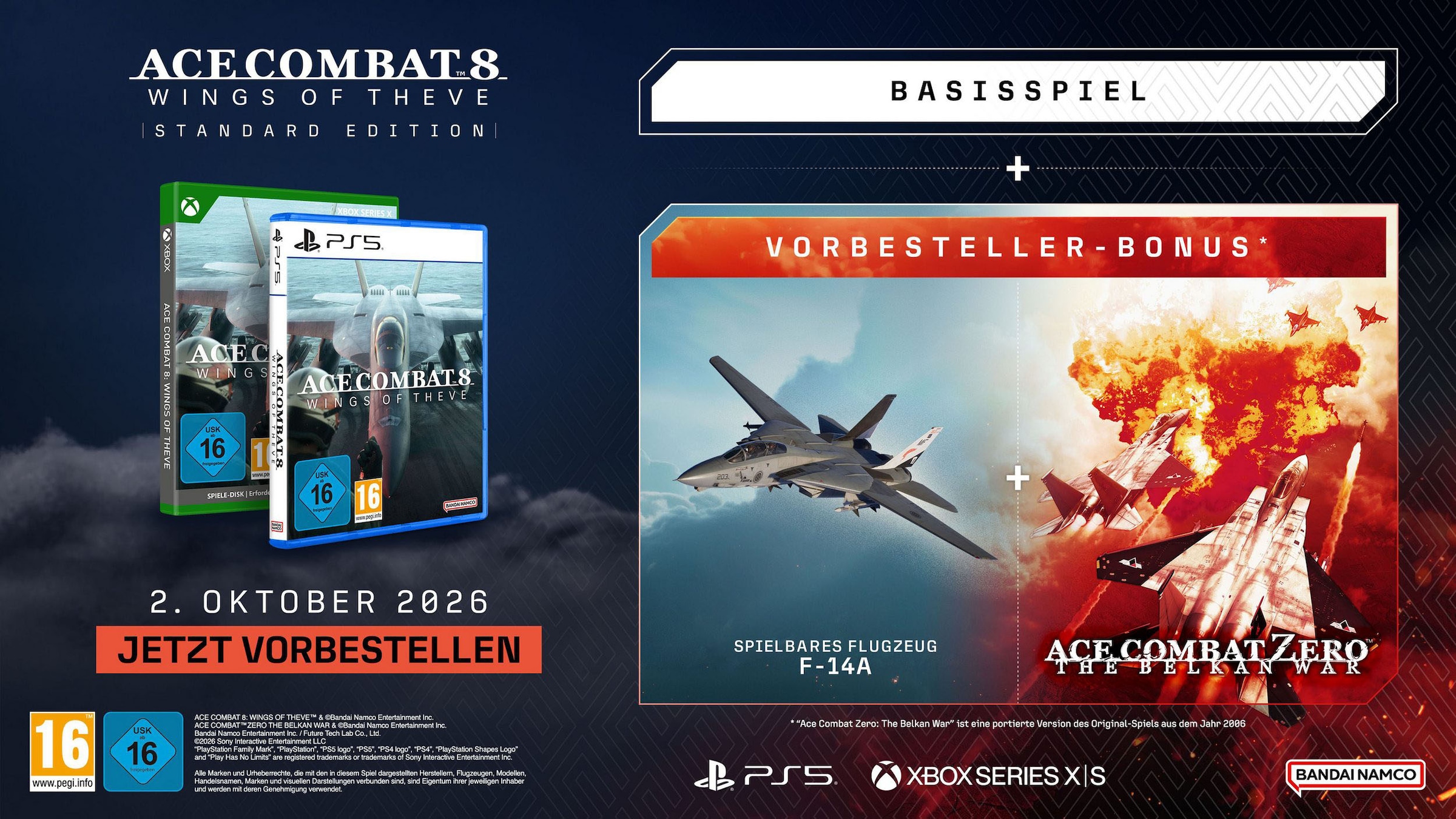 PlayStation 5 Konsolen-Set »PS5 Disk Edition (Slim) inkl. Ace Combat 8: Wings of Theve« 1.000 GB 1 TB