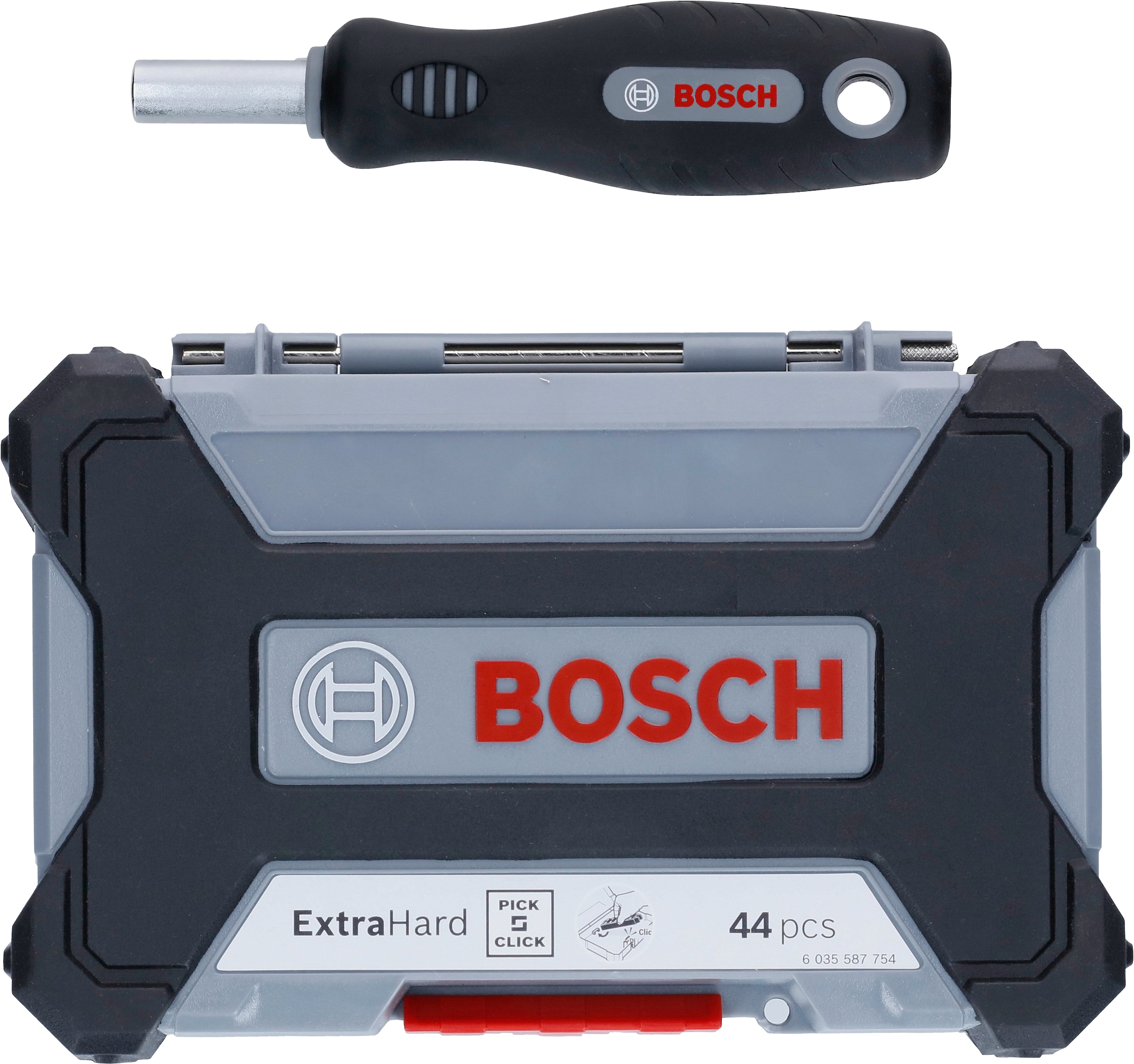 Bosch Professional Bit-Set »Pick&Click«, 45-teilig, mit Schrauber-Griff