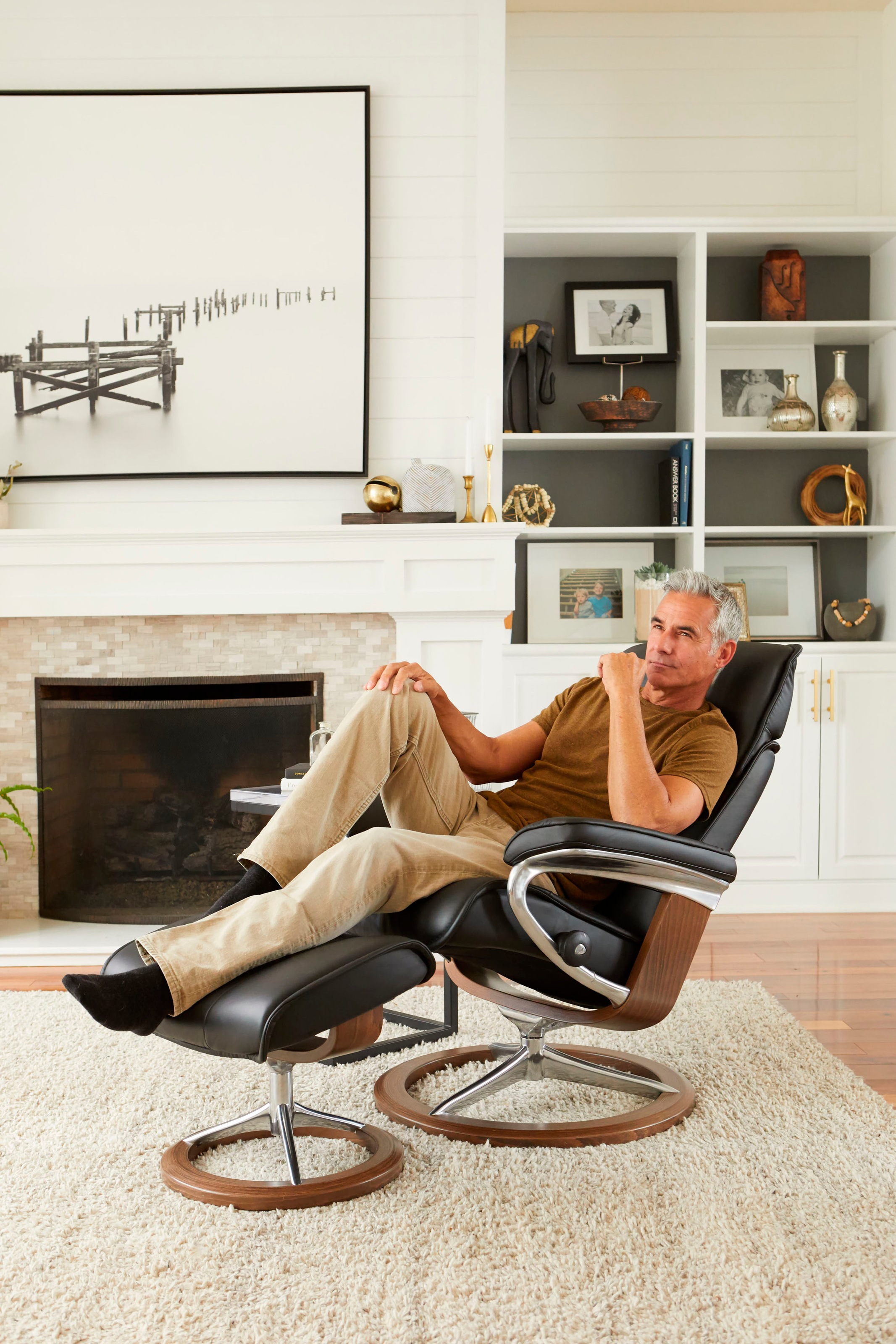 Stressless® Fußhocker »Admiral«, mit Signature Base, Gestell Braun