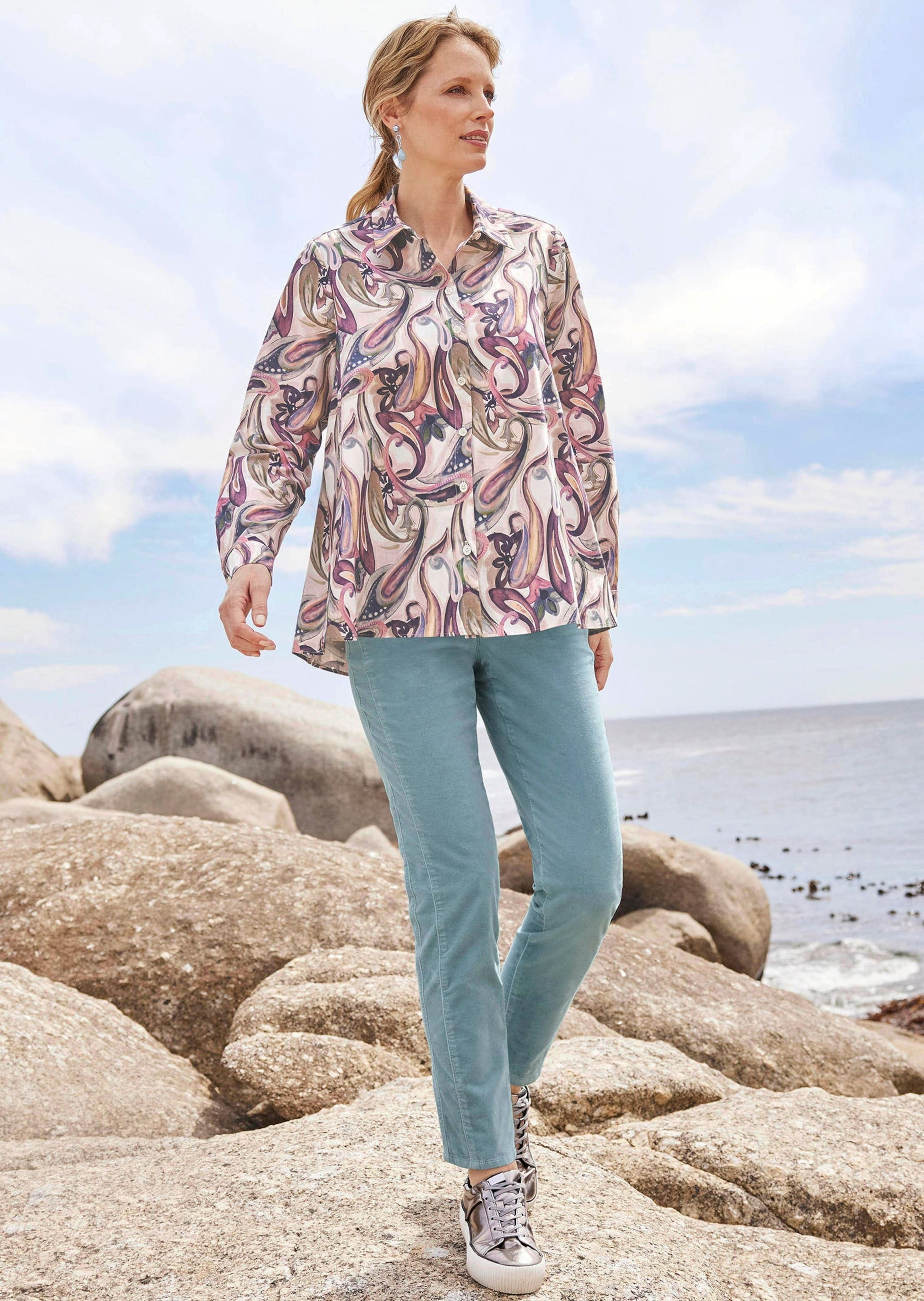 GOLDNER Hemdbluse »Blusenshirt mit Paisley-Muster« Paisley-Muster