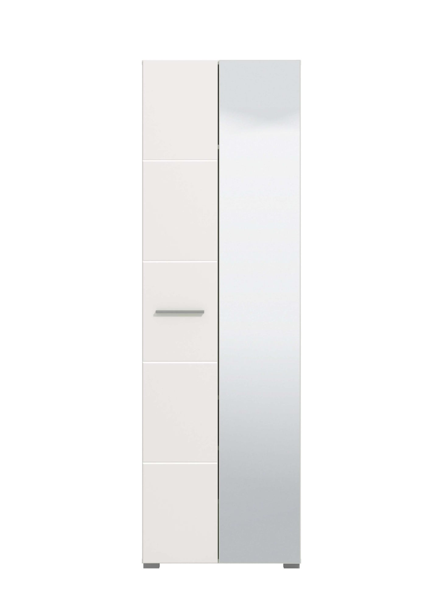 Home affaire Garderobenschrank »Beny Kleiderschrank, Stauraumschrank, Flurschrank, Höhe 193 cm« Hochglanzfronten, Spiegeltür, Breite 60 cm, ausziehbare Kleiderstange