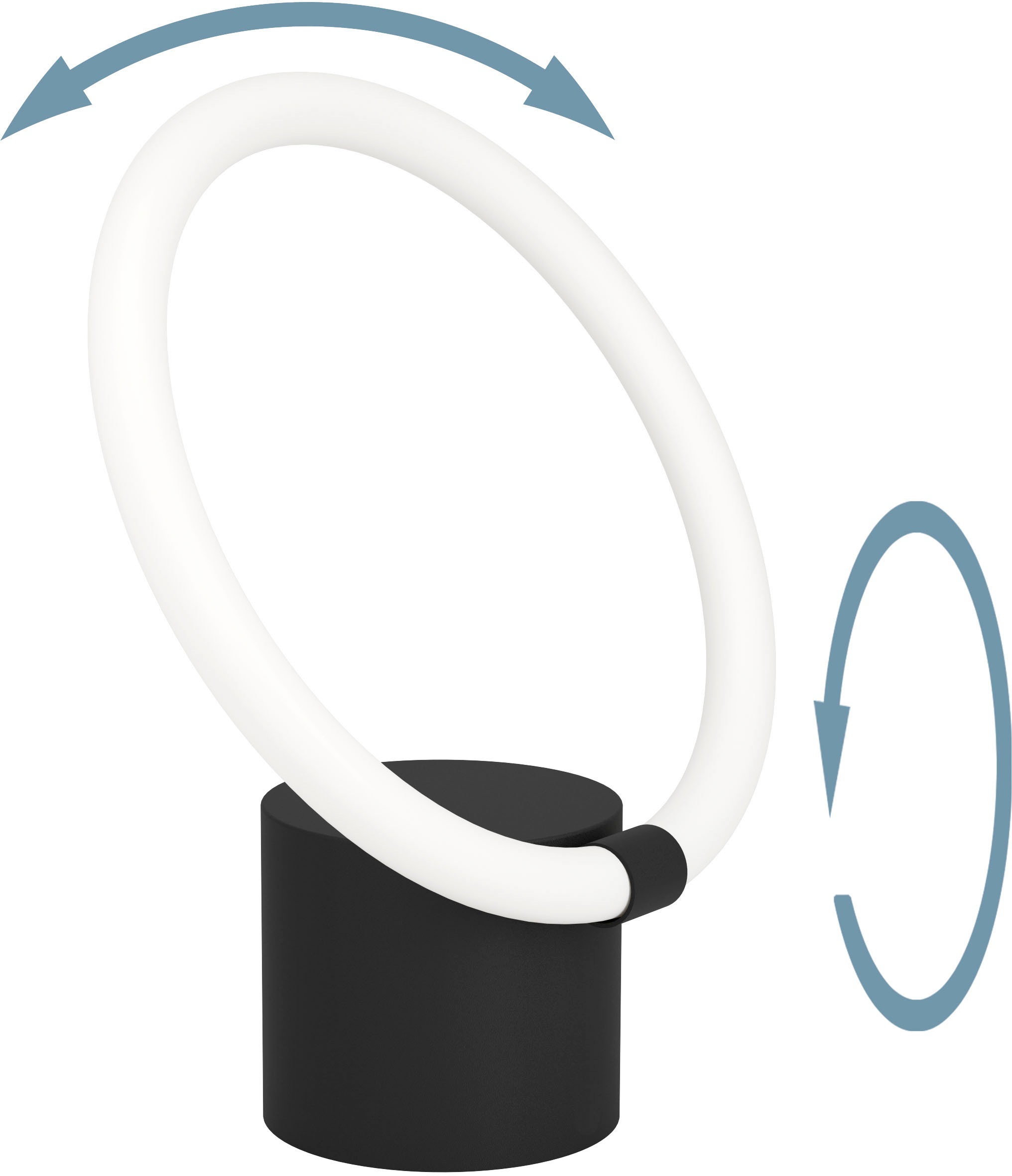 EGLO Tischleuchte »CARANACOA«, Leuchtmittel LED-Modul | LED fest integriert, Tischleuchte in schwarz aus Stahl - 11,5W - Warmweiß