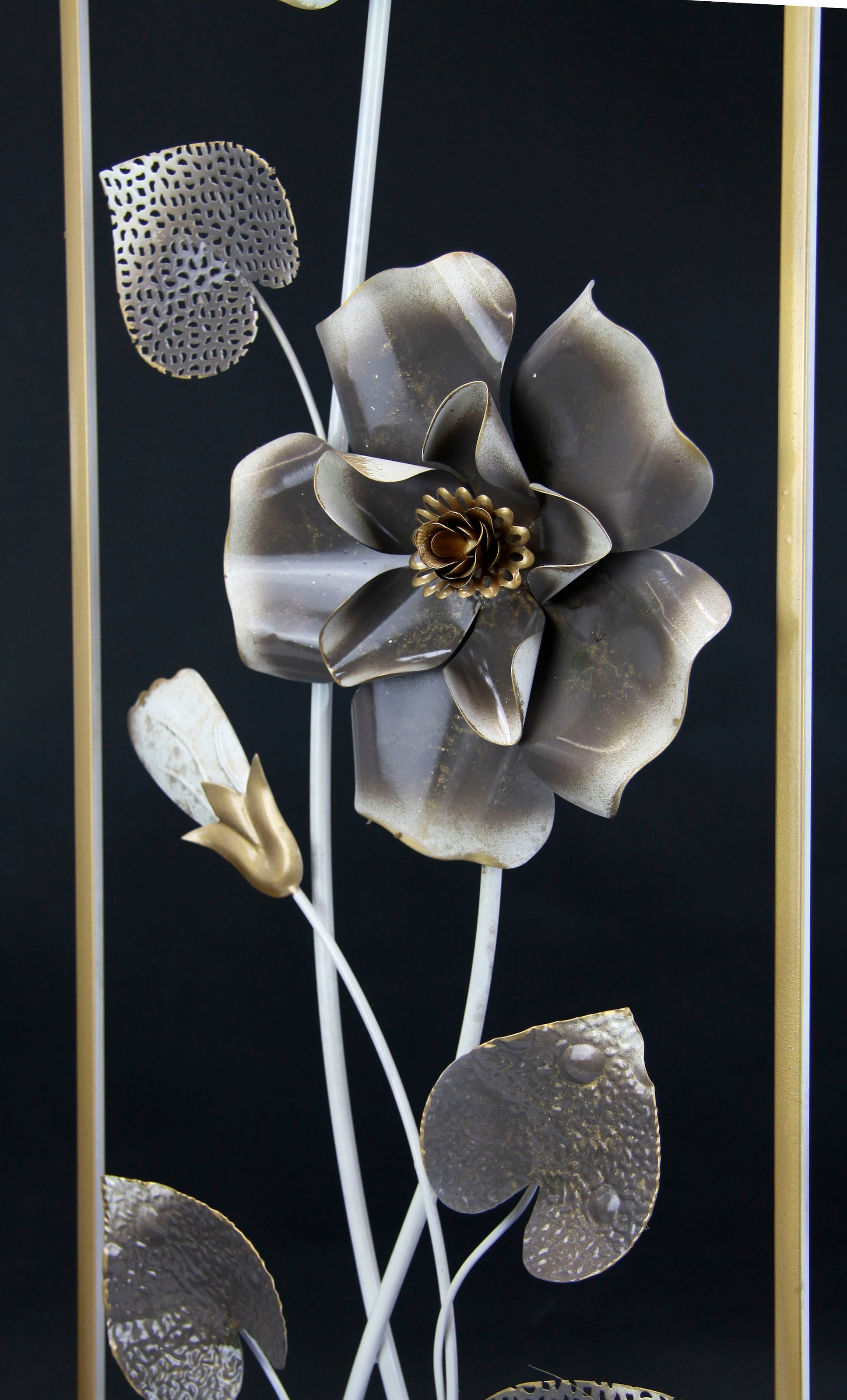 I.GE.A. Wandbild »Metallbild Blumen«, Wanddeko, Metall, Wandskulptur auf  Raten bestellen