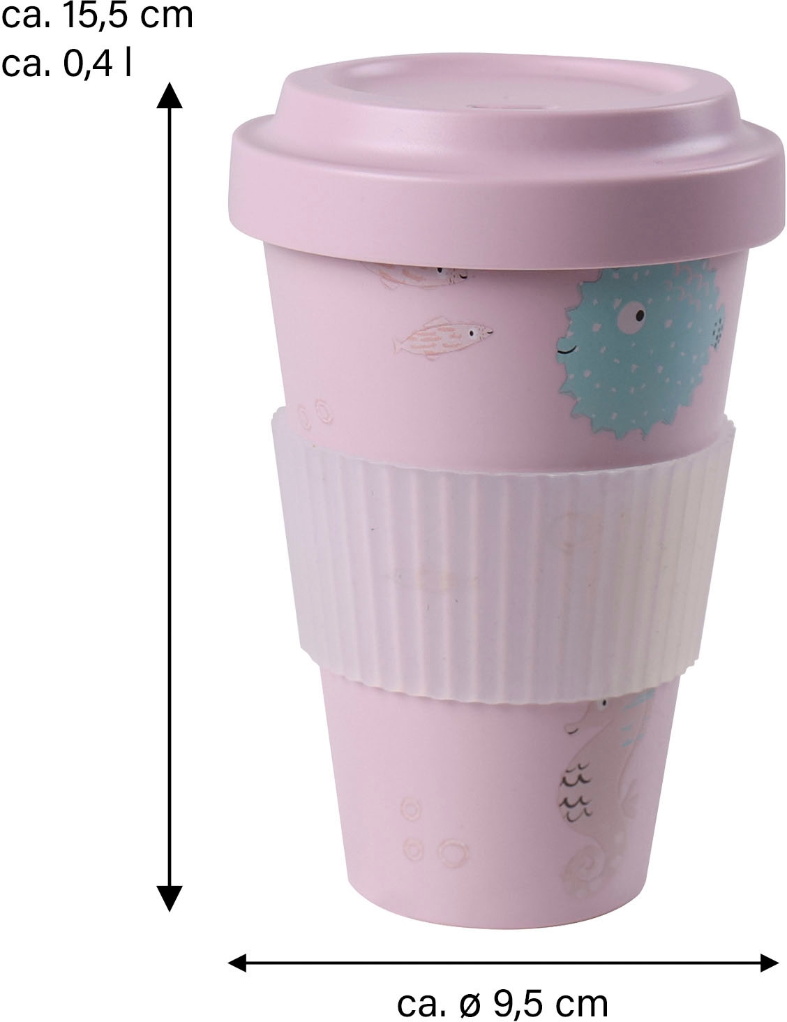 AWAVE® Becher »AWAVE«, (Set, 2 tlg.), mit rPET, 400 ml