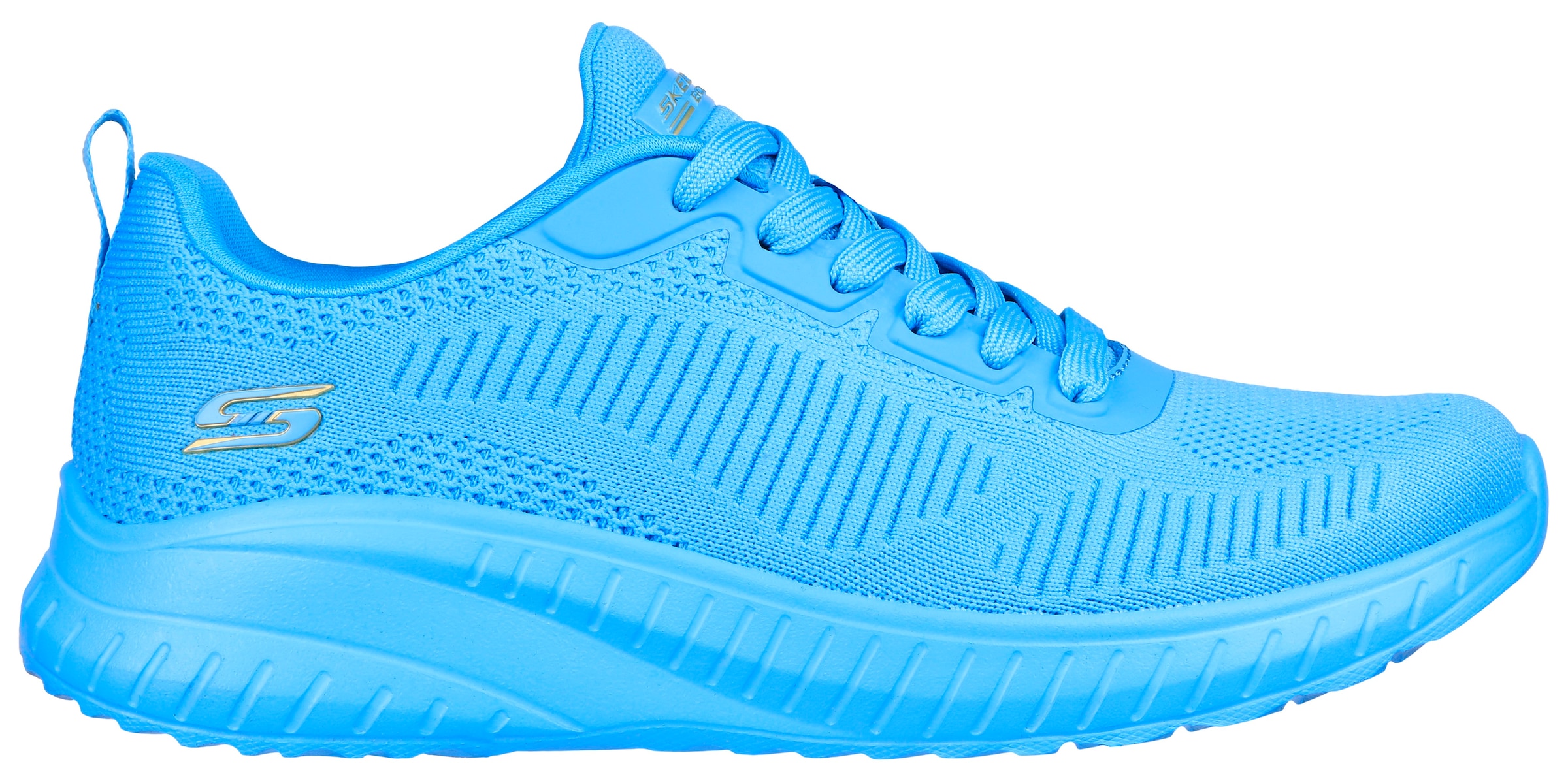 Skechers Sneaker »BOBS SQUAD CHAOS-COOL RYTHMS«, Knitwear-Sneaker, Schnürschuh in veganer Verarbeitung