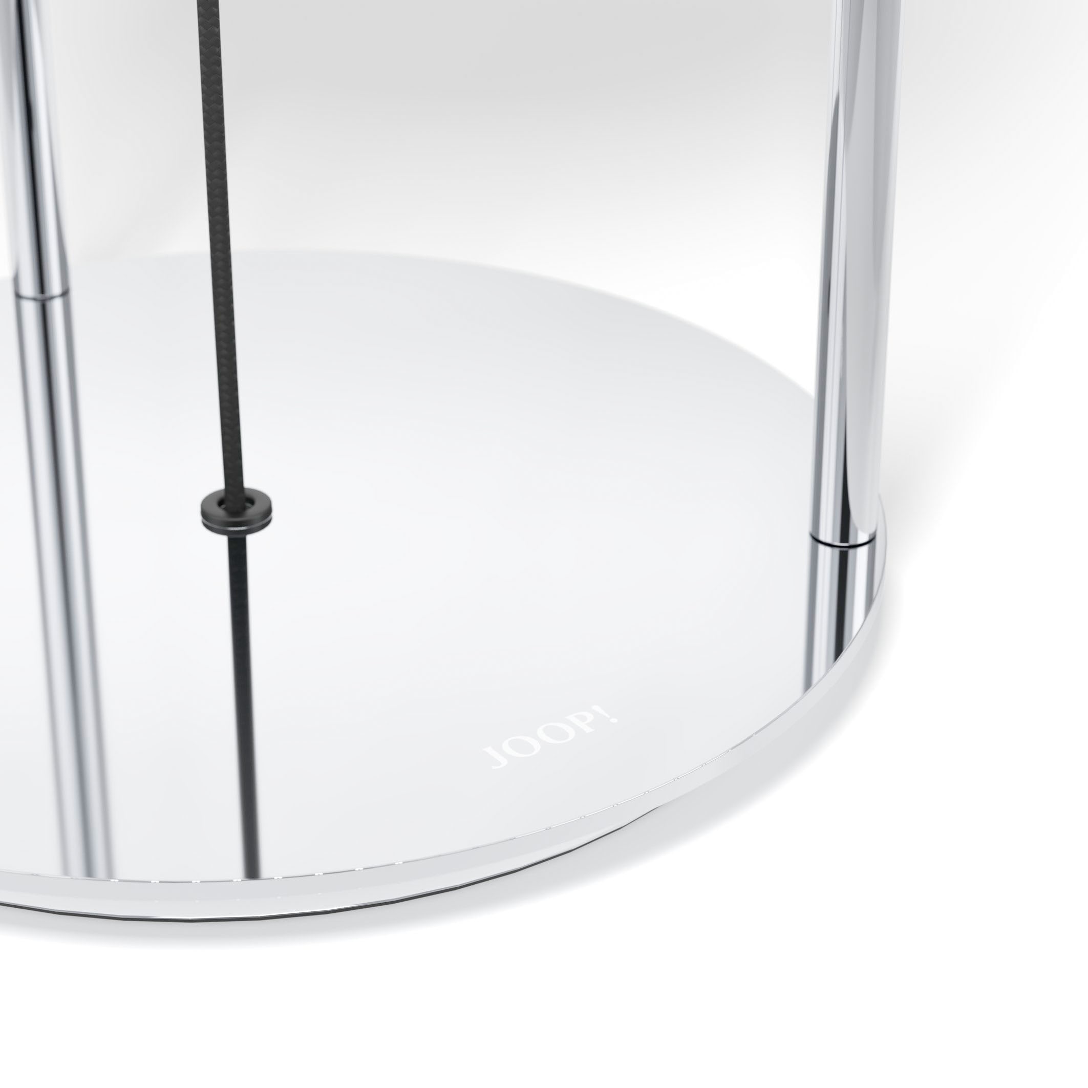 JOOP! Tischleuchte »ROUND LIGHTS«, Leuchtmittel E27 | ohne Leuchtmittel, mit rundem Fumé-Glasschirm und eingelassenem Metall-Dekorband