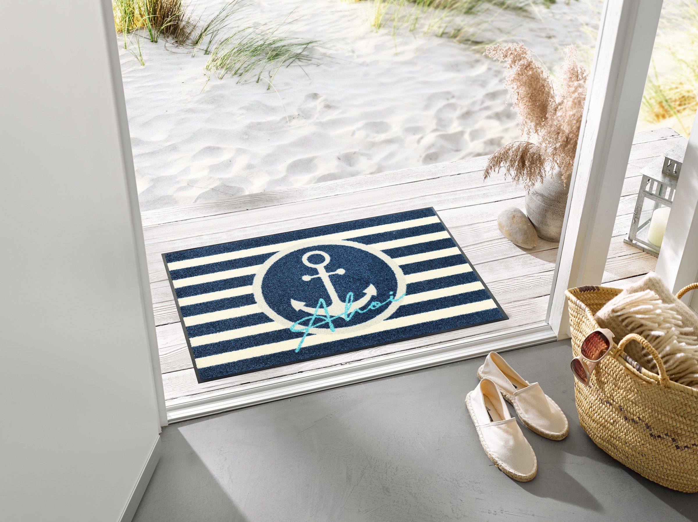 wash+dry by Kleen-Tex Fußmatte »Anchor Port« rechteckig 7 mm Höhe