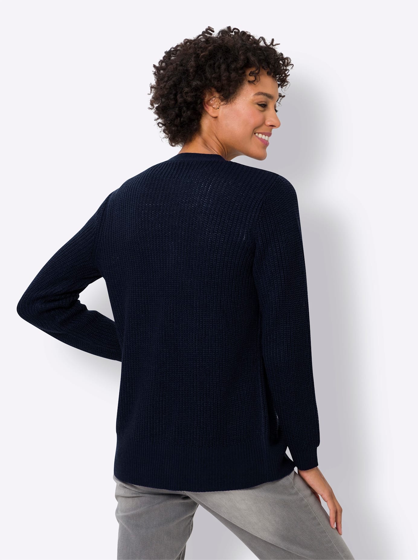 Classic Basics Longstrickjacke