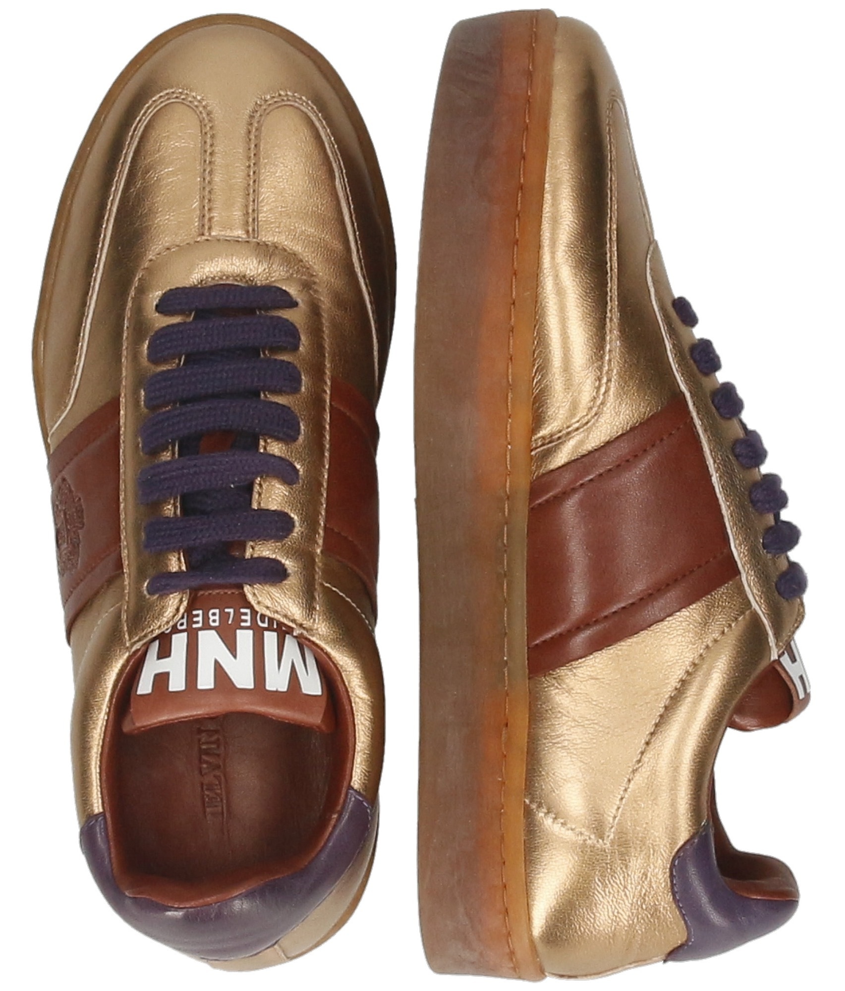 Melvin & Hamilton Sneaker »Amira 1«, Retro Sneaker, Schnürschuh, Court Sneaker mit Metallic Effect