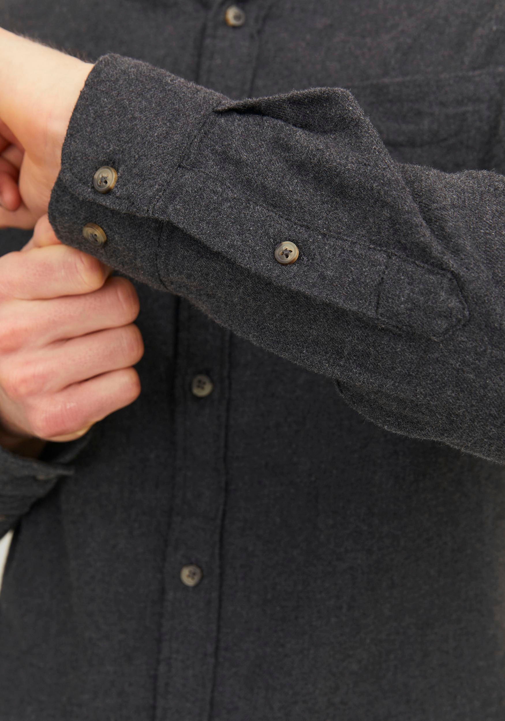 Jack & Jones Langarmhemd »JJECLASSIC MELANGE SHIRT LS SN«