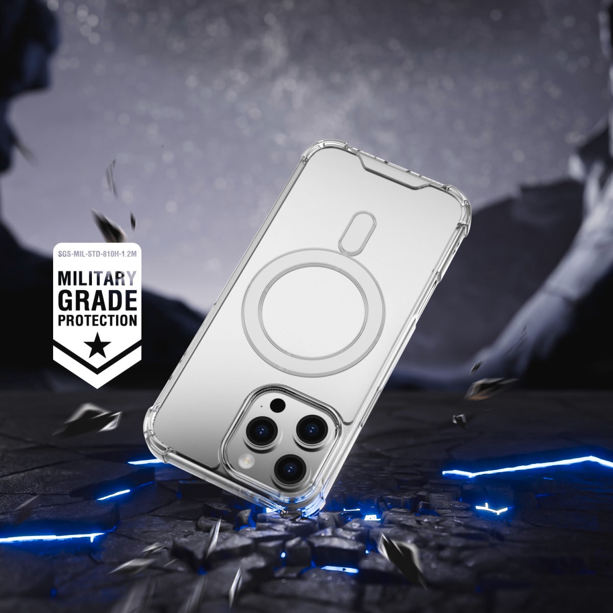 4smarts Handyhülle »Hybrid Case Ibiza für Apple iPhone 16 Pro Max«, Backcover, Schutzhülle, Handyschutzhülle, Case, Schutzcase, stoßfest
