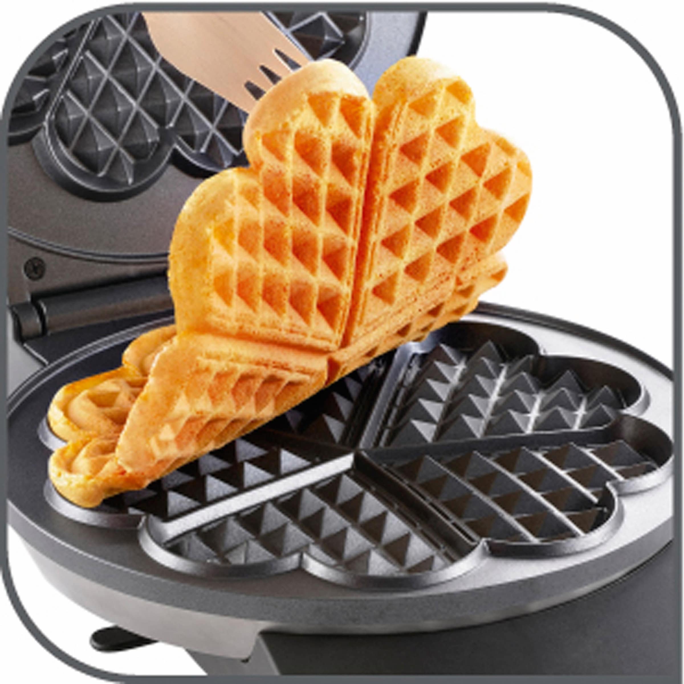 W, Herzform, Temperatur XXL in Waffeleisen für Wunsch-Bräunung Waffeln mit »WM310D«, Tefal 1000 Jahren Garantie stufenloser 3