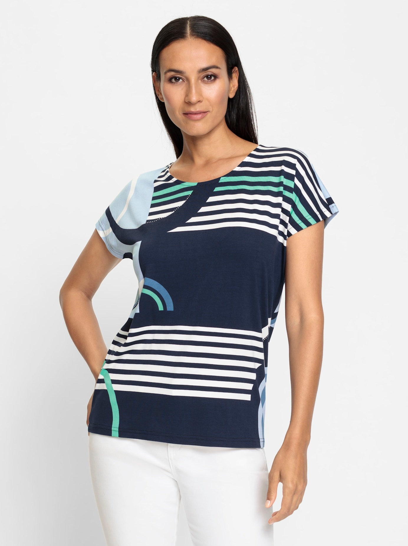 heine Kurzarmshirt »Druck-Shirt«, (1 tlg.)