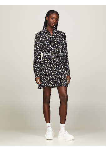 Shirtkleid »TJW MINI FLORAL BELTED DRESS EXT«, mit Tommy Jeans Logo Schriftzug