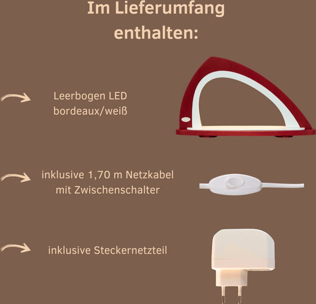 Weigla LED Schwibbogen »Weihnachtsdeko, Made in Germany« 1 Stk. Leerbogen zum Selbstbestücken, asymmetrisch