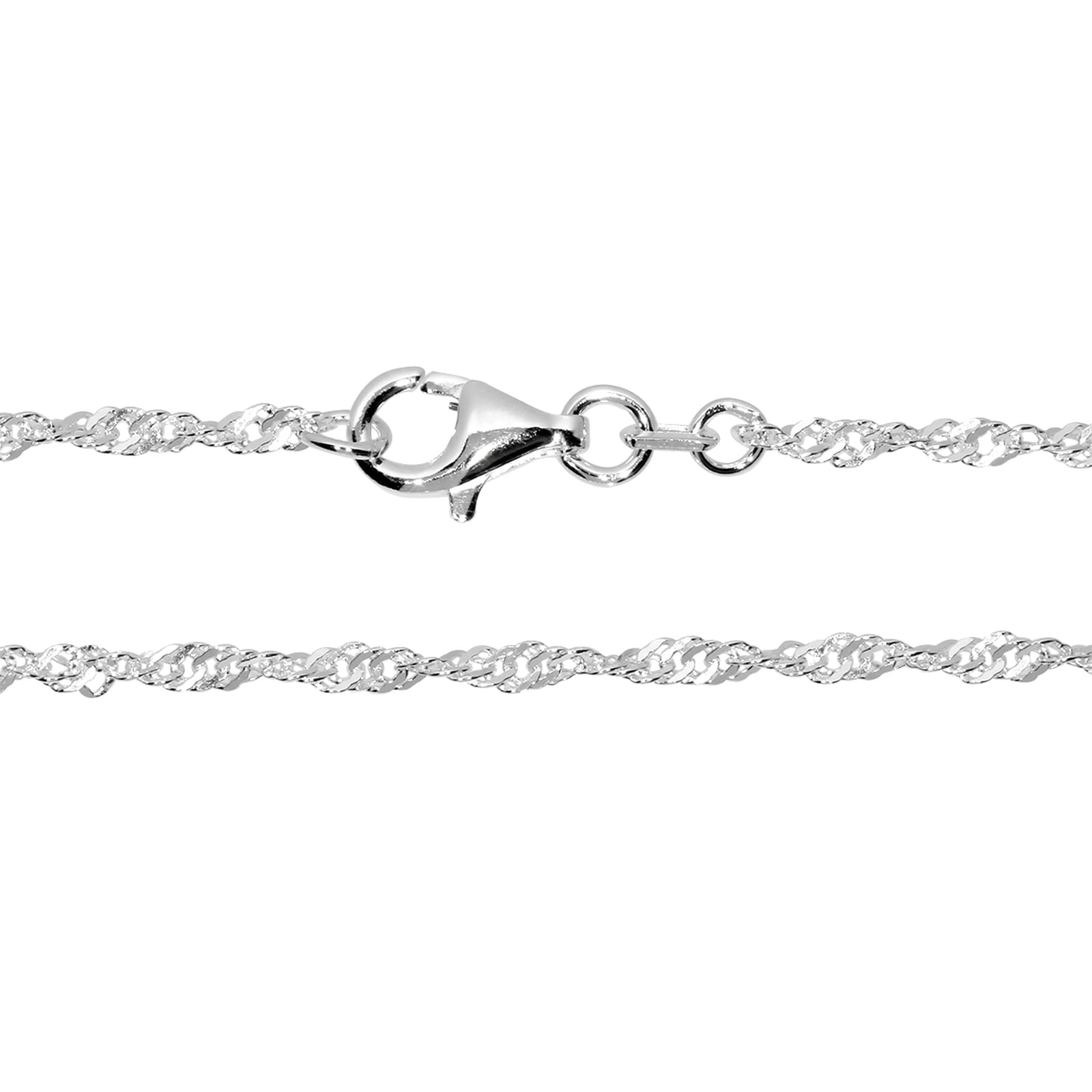 OSTSEE-SCHMUCK Silberkette »- Singapur 1,8 mm - Silber 925/000 -,«