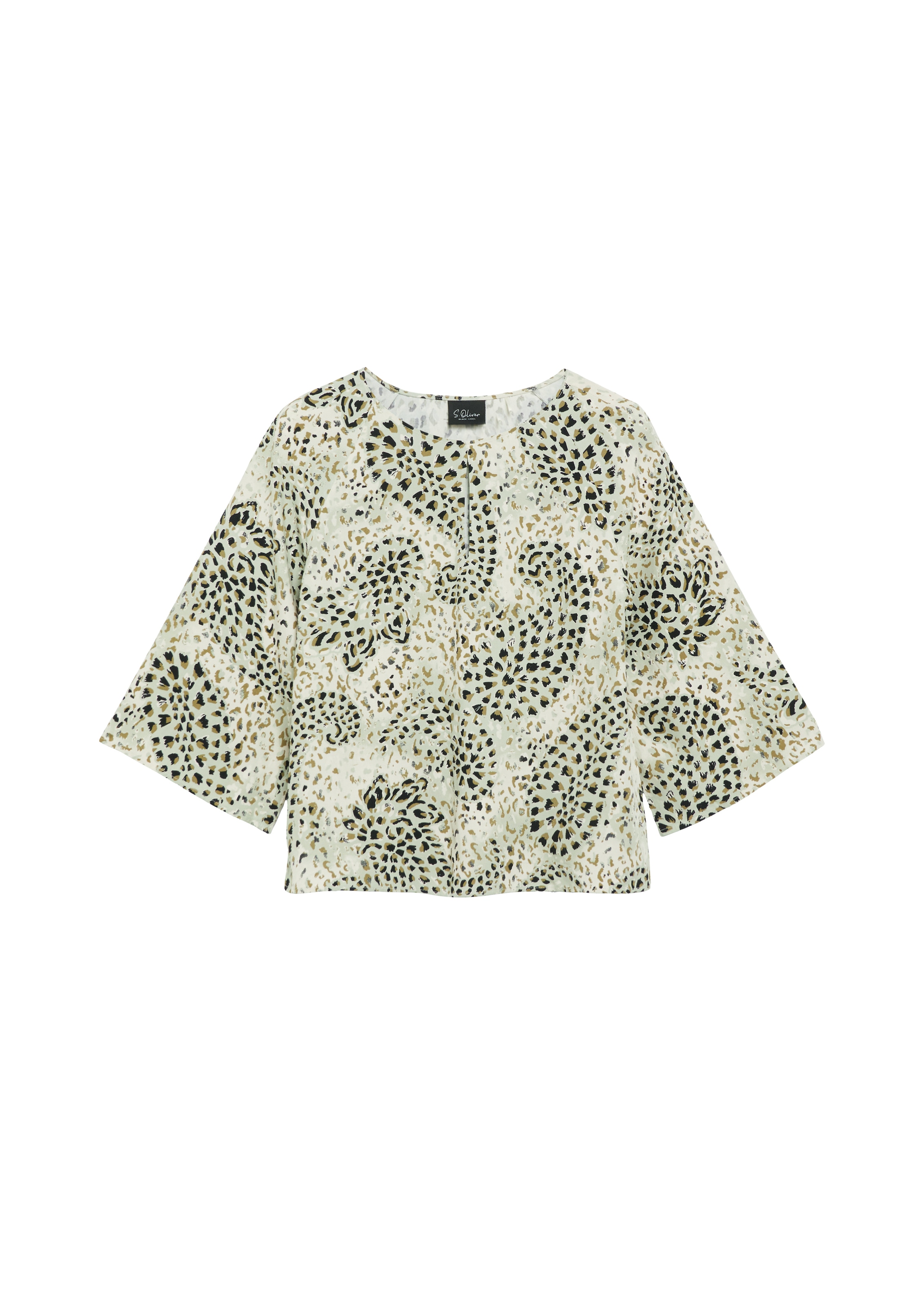 s.Oliver BLACK LABEL Druckbluse 3/4 Arm Sommerbluse mit Allover-Print