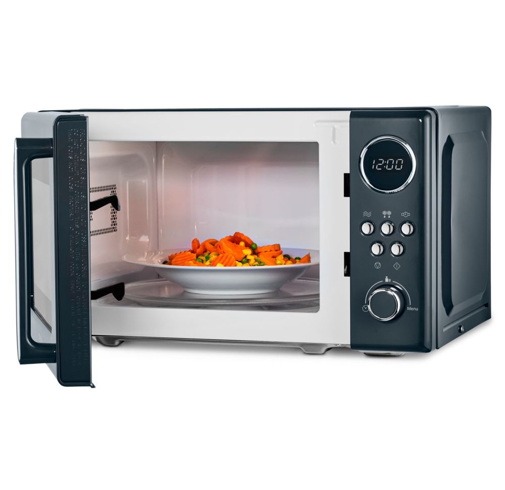 Medion® Mikrowelle »MD 15000 grau«, Mikrowelle, 1050 W, im Retro-Design, 800 Watt, 5 Leistungsstufen