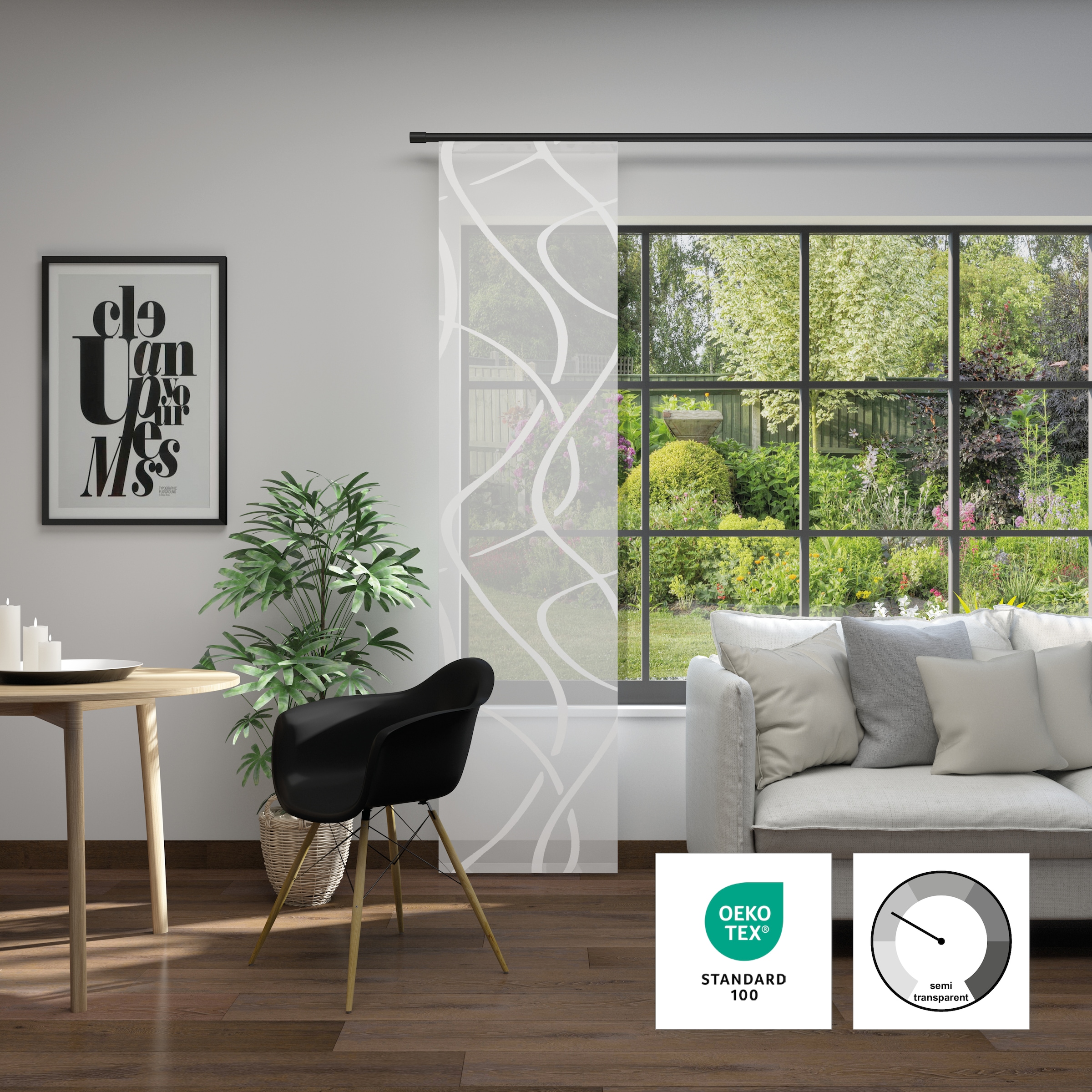 Neutex for you! Schiebegardine »Vegas« Klettband 1 Stk. tlg. HxB: 245x60, inkl. Befestigungszubehör