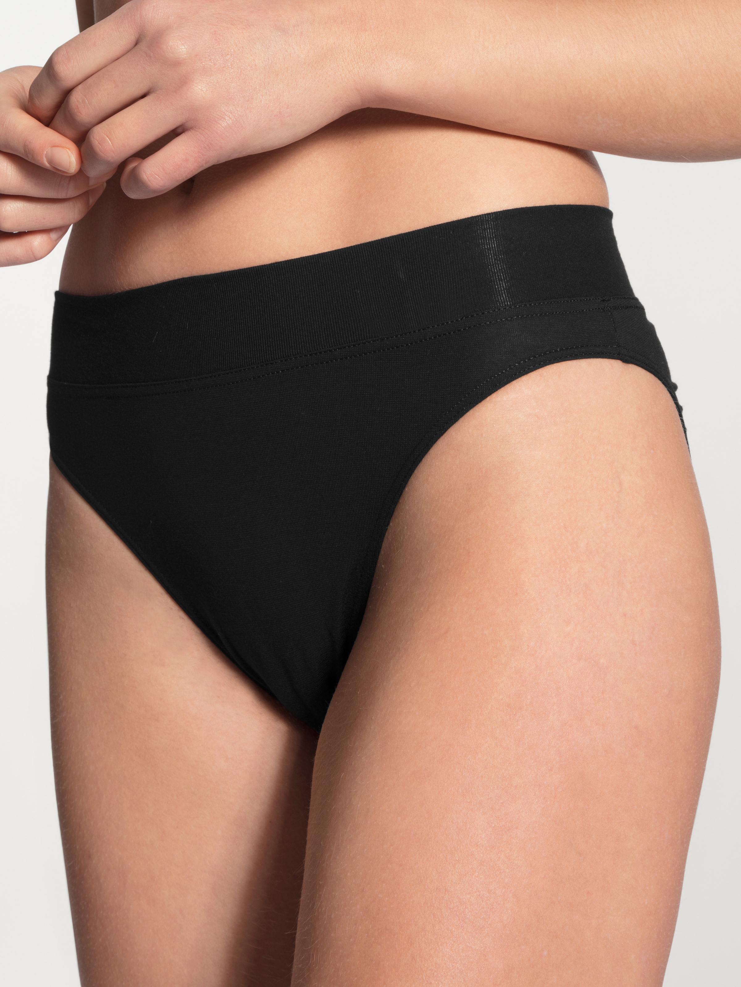 CALIDA High-Waist-Slip »Elastic Duopack« 2er Pack,  breiter Softbund, elastisch, atmungsaktiv, weich