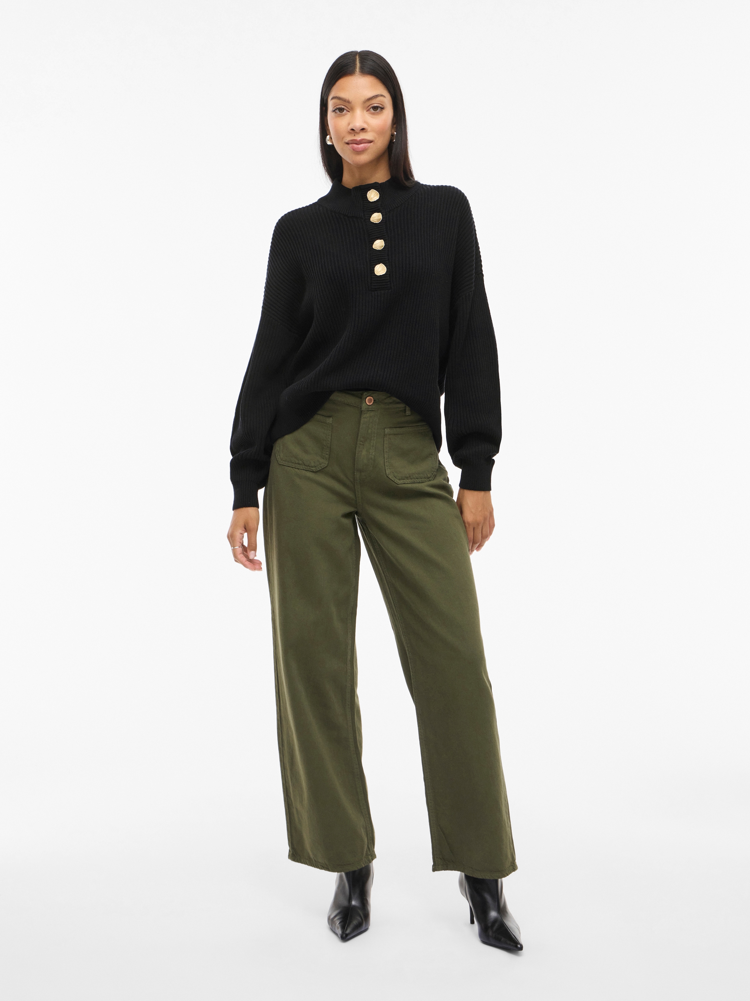 Vila Stehkragenpullover »VICHING CREW NECK L/S KNIT TOP - NOOS«