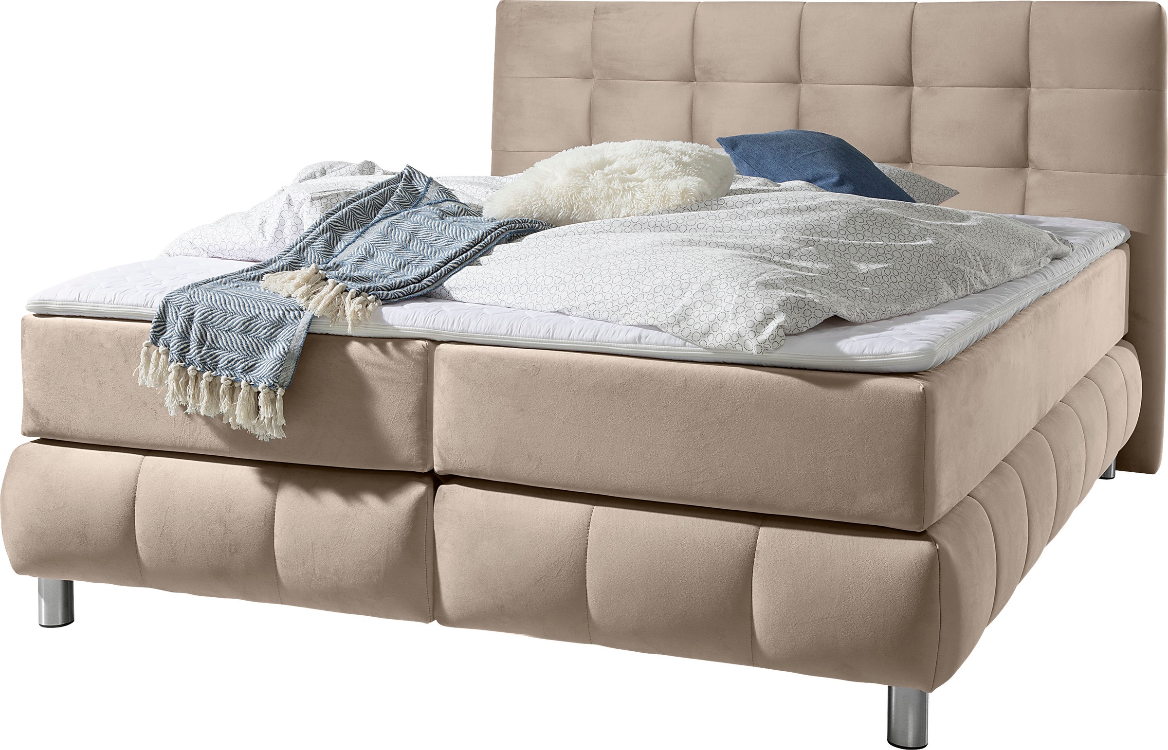 andas Boxspringbett »Salo«, incl. Topper, 6 Breiten, 2 Härtegrade, TFK auch in Härtegrad 4