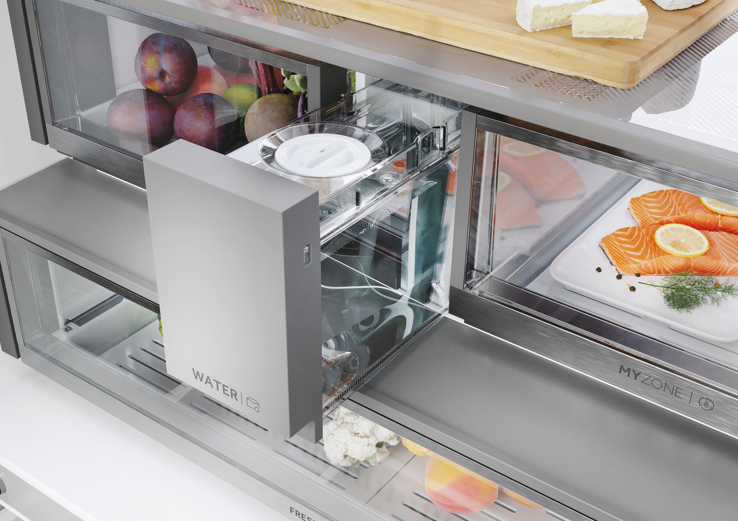 Haier French Door FD 90 SERIES 7 »HFR79F19EFGK«, 205 cm hoch, 60 cm breit, Eiswürfelbereiter mit Tank, HumidityZone