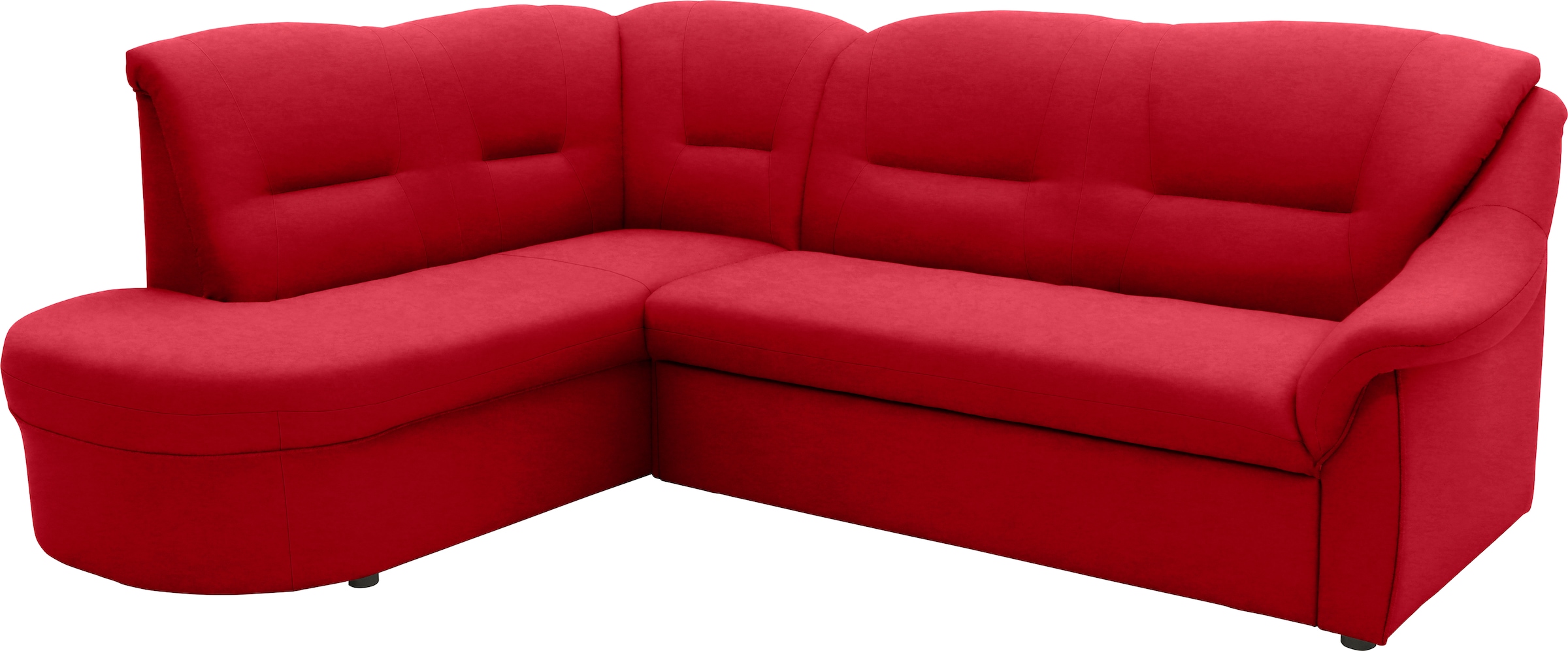 DOMO collection Ecksofa »Faenza für kleine Räume, Stellmaße 232,176cm, komfortabel, L-Form« mit Ottomane, zeitlos, elegante Armlehnen, wahlweise mit Bettfunktion