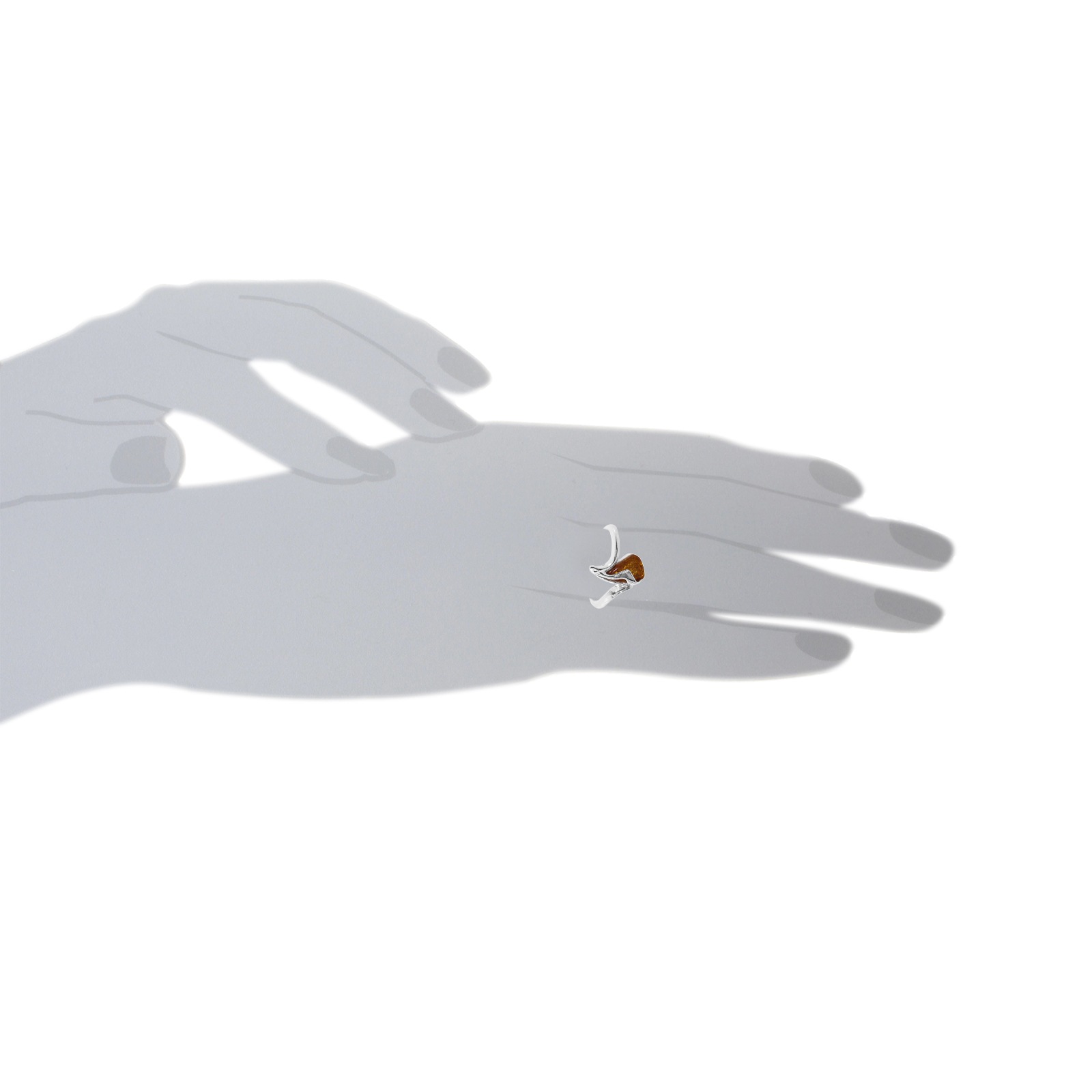 OSTSEE-SCHMUCK Fingerring »- Tilde - Silber 925/000 - Bernstein«