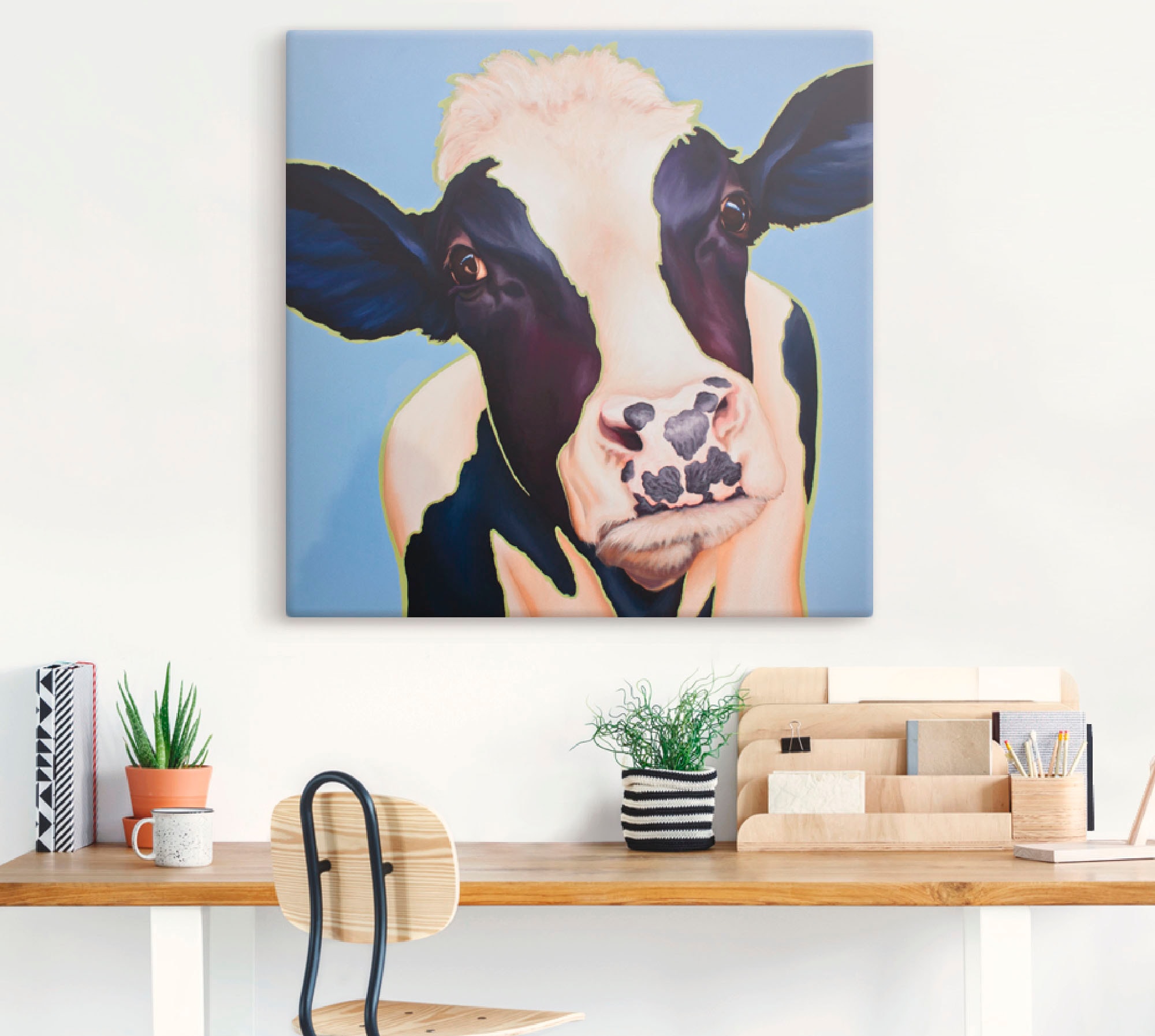 Artland Wandbild »Kuh Trudi«, Haustiere, (1 St.), als Leinwandbild,  Wandaufkleber oder Poster in versch. Größen auf Raten bestellen