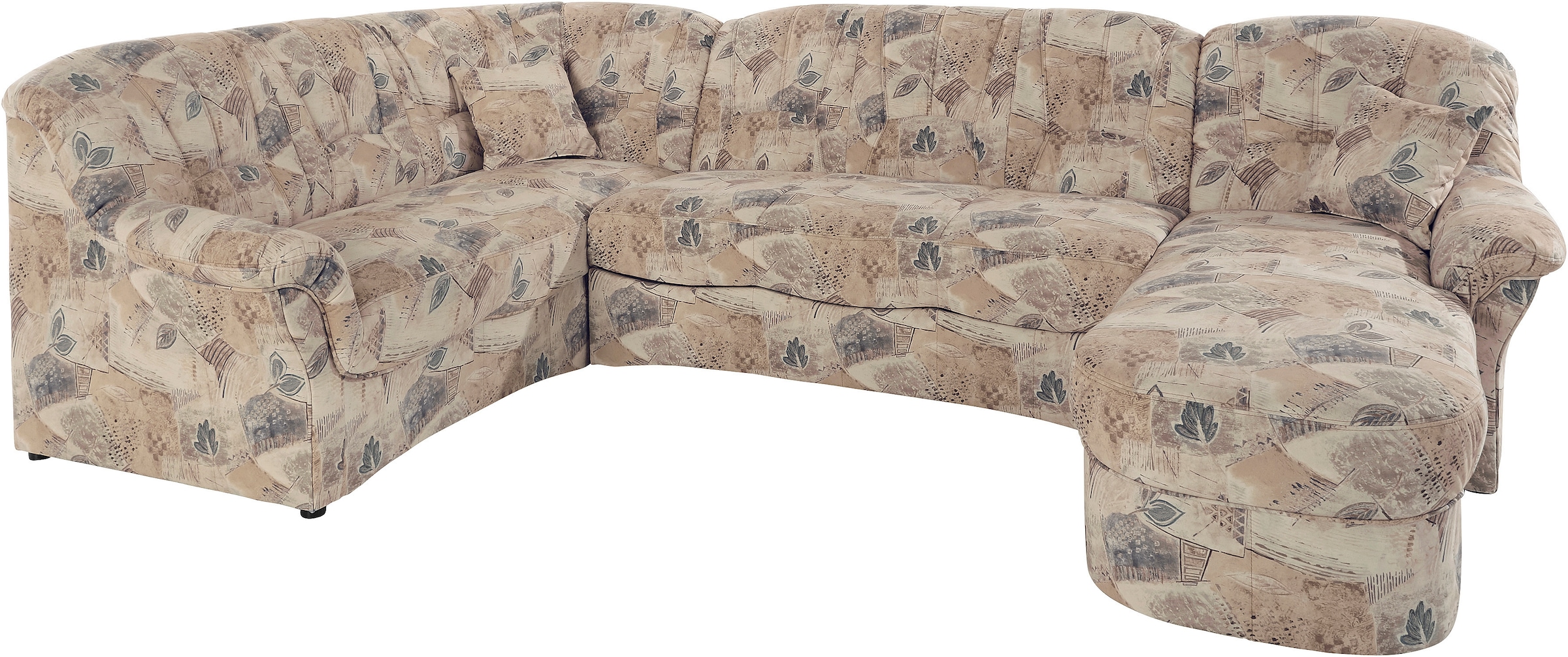 DOMO collection Wohnlandschaft »Bahia U-Form, B/T: 308/200 cm, mit Federkern, belastbar bis 140kg/Sitz«, Microfaser MELROSE®, mocca